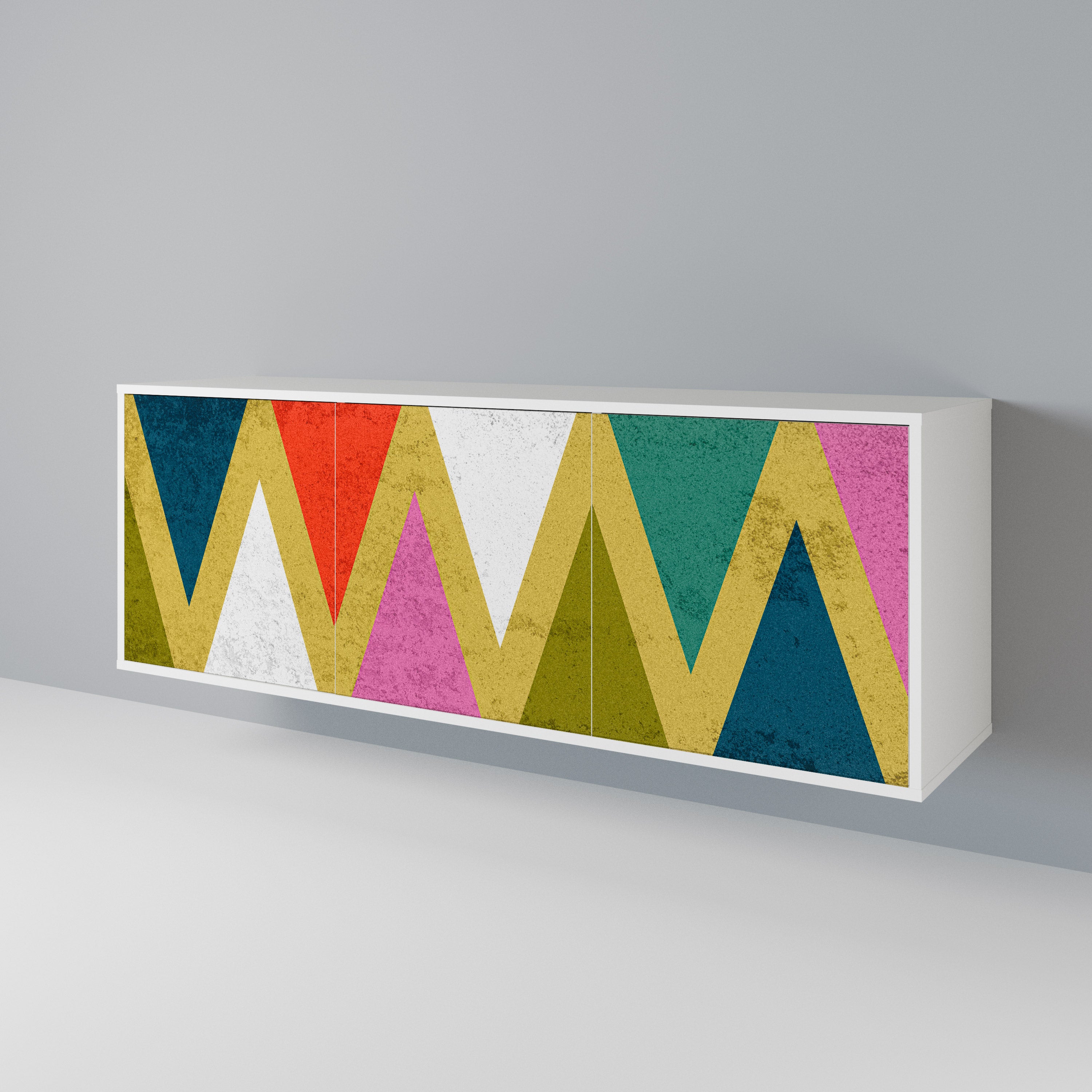COLORFUL TRIANGLES Μπουφές 3-θυρών