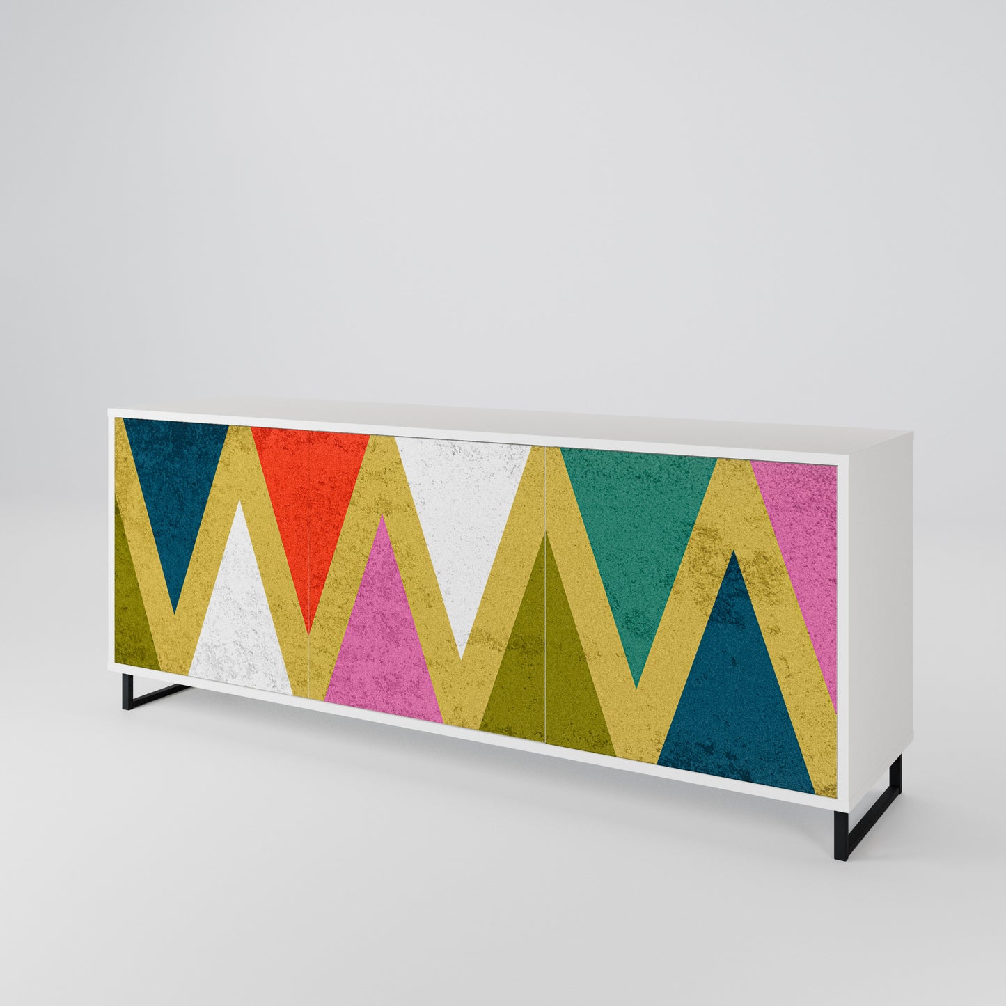 COLORFUL TRIANGLES Μπουφές 3-θυρών