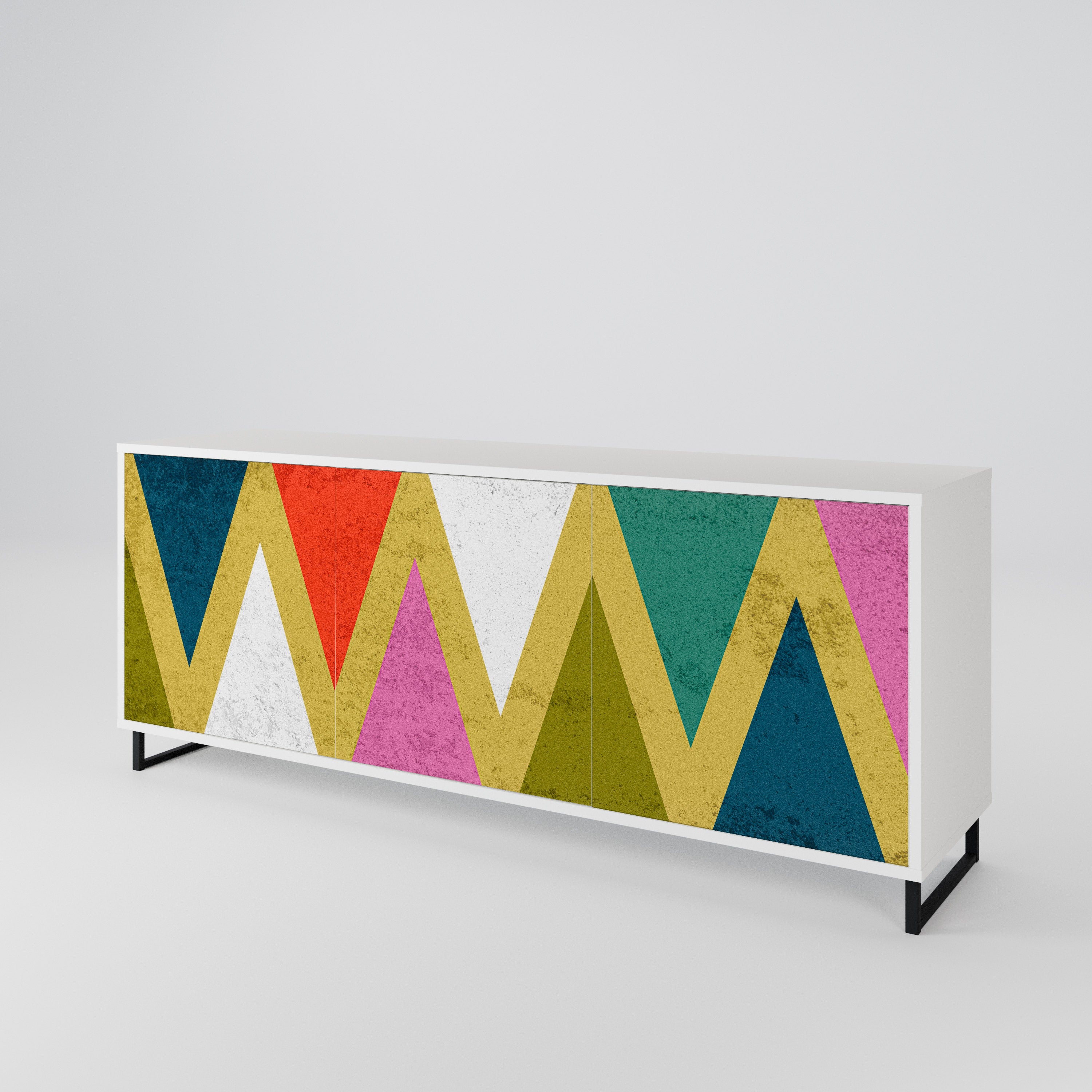 COLORFUL TRIANGLES Μπουφές 3-θυρών