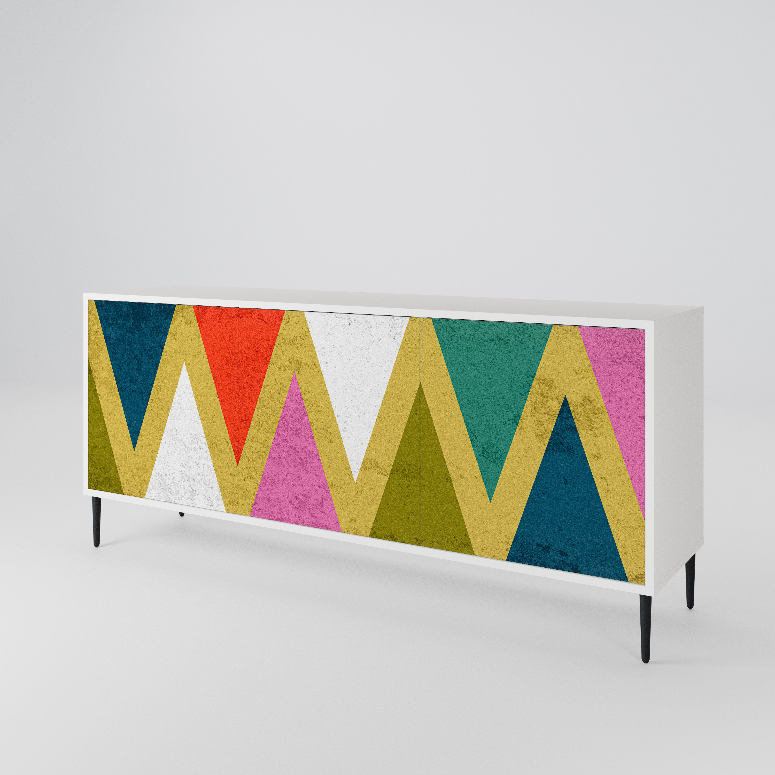 COLORFUL TRIANGLES Μπουφές 3-θυρών