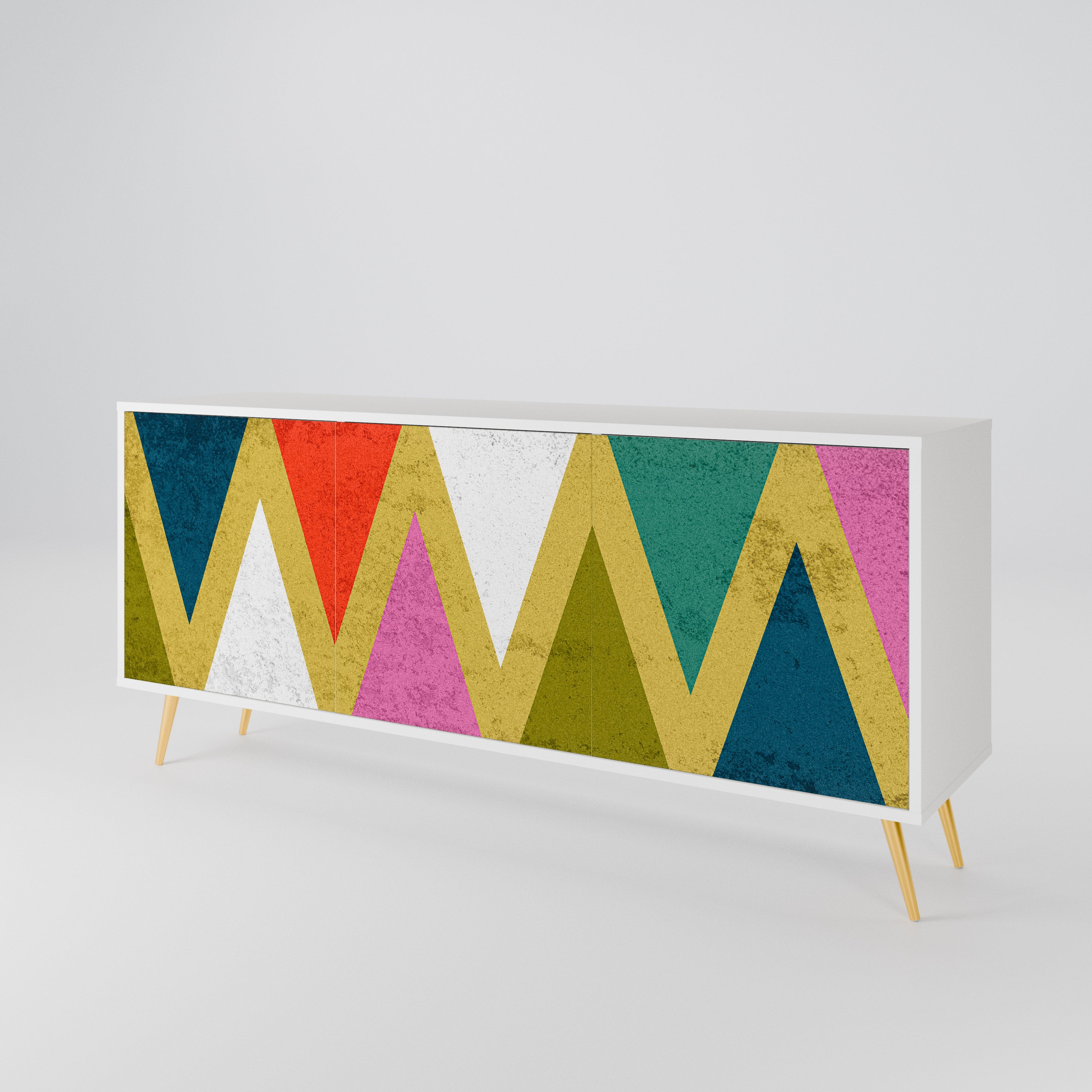 COLORFUL TRIANGLES Μπουφές 3-θυρών