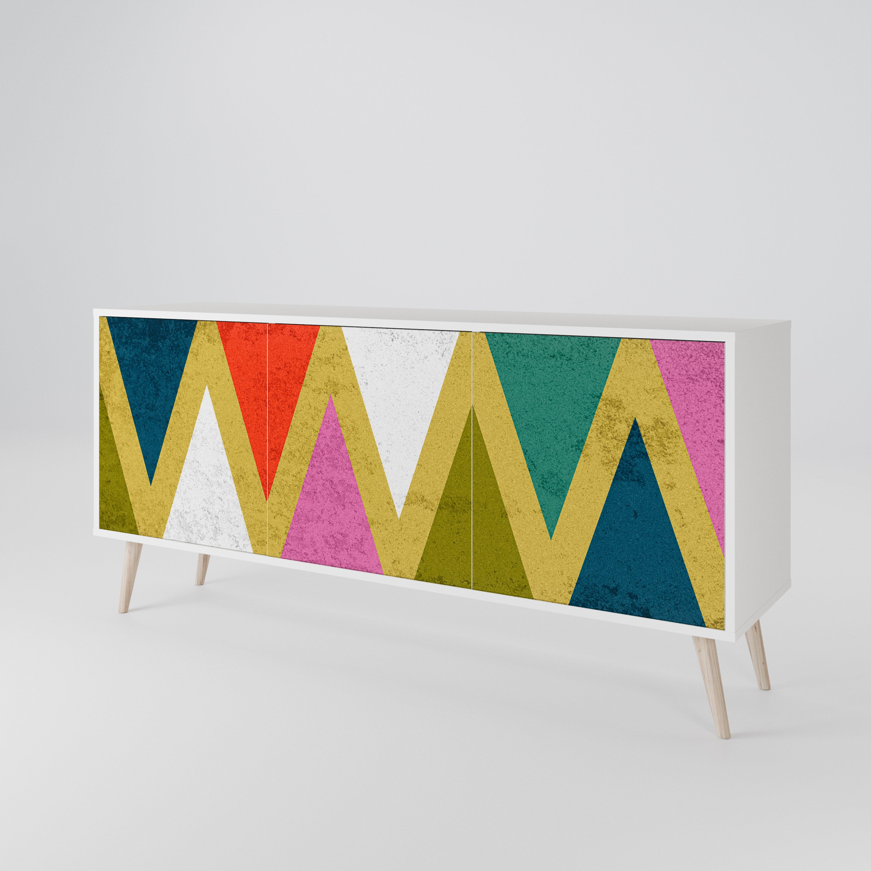COLORFUL TRIANGLES Μπουφές 3-θυρών
