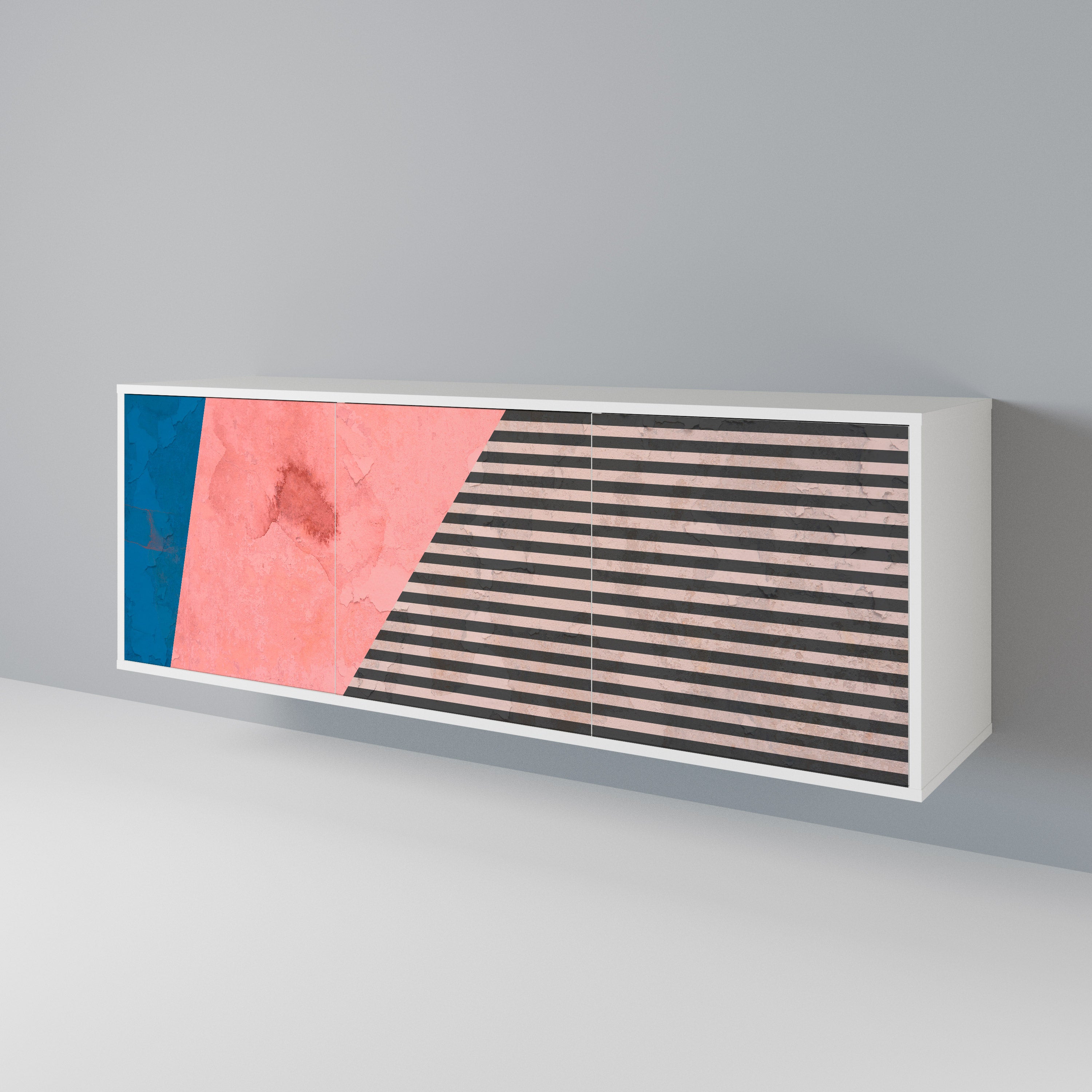 GLAMOROUS STRIPE Μπουφές 3-θυρών