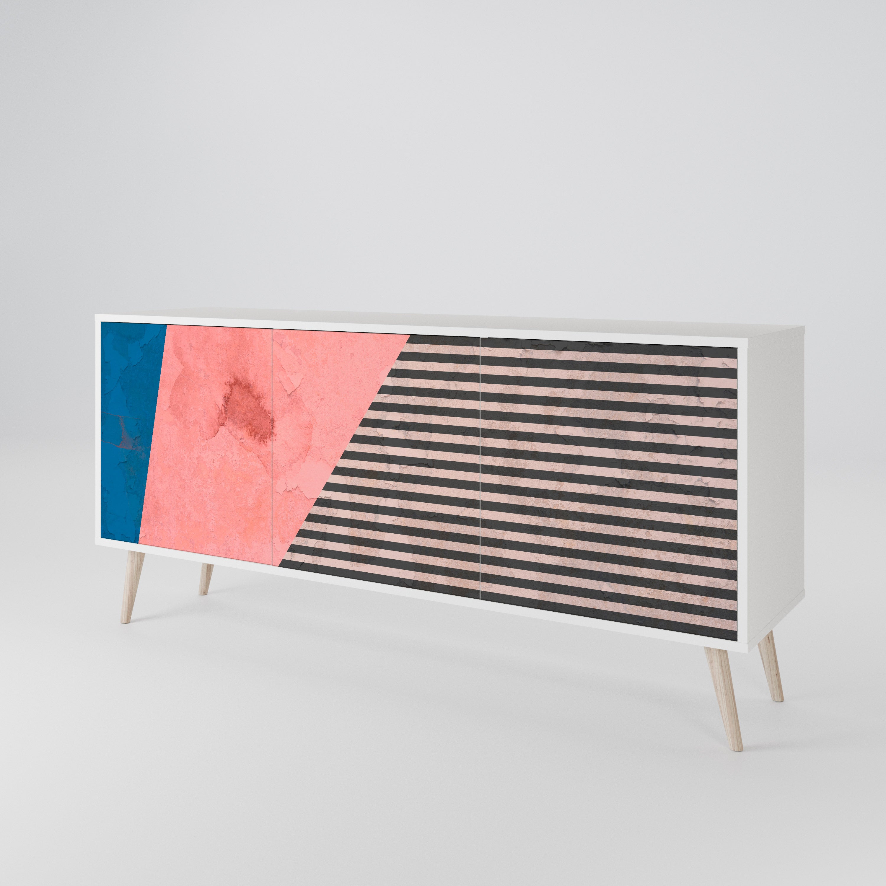 GLAMOROUS STRIPE Μπουφές 3-θυρών