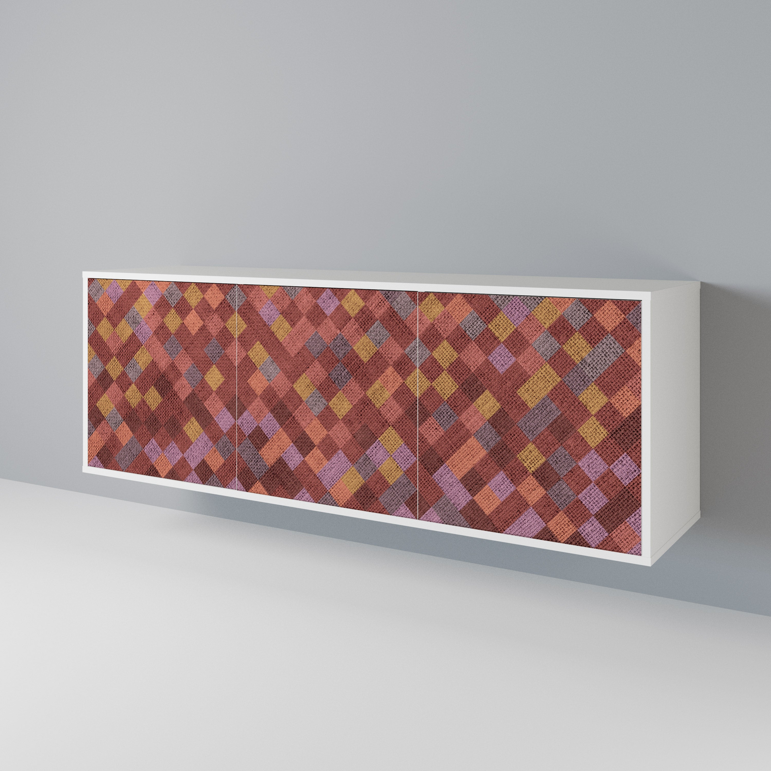 PAINTED SQUARES Μπουφές 3-θυρών