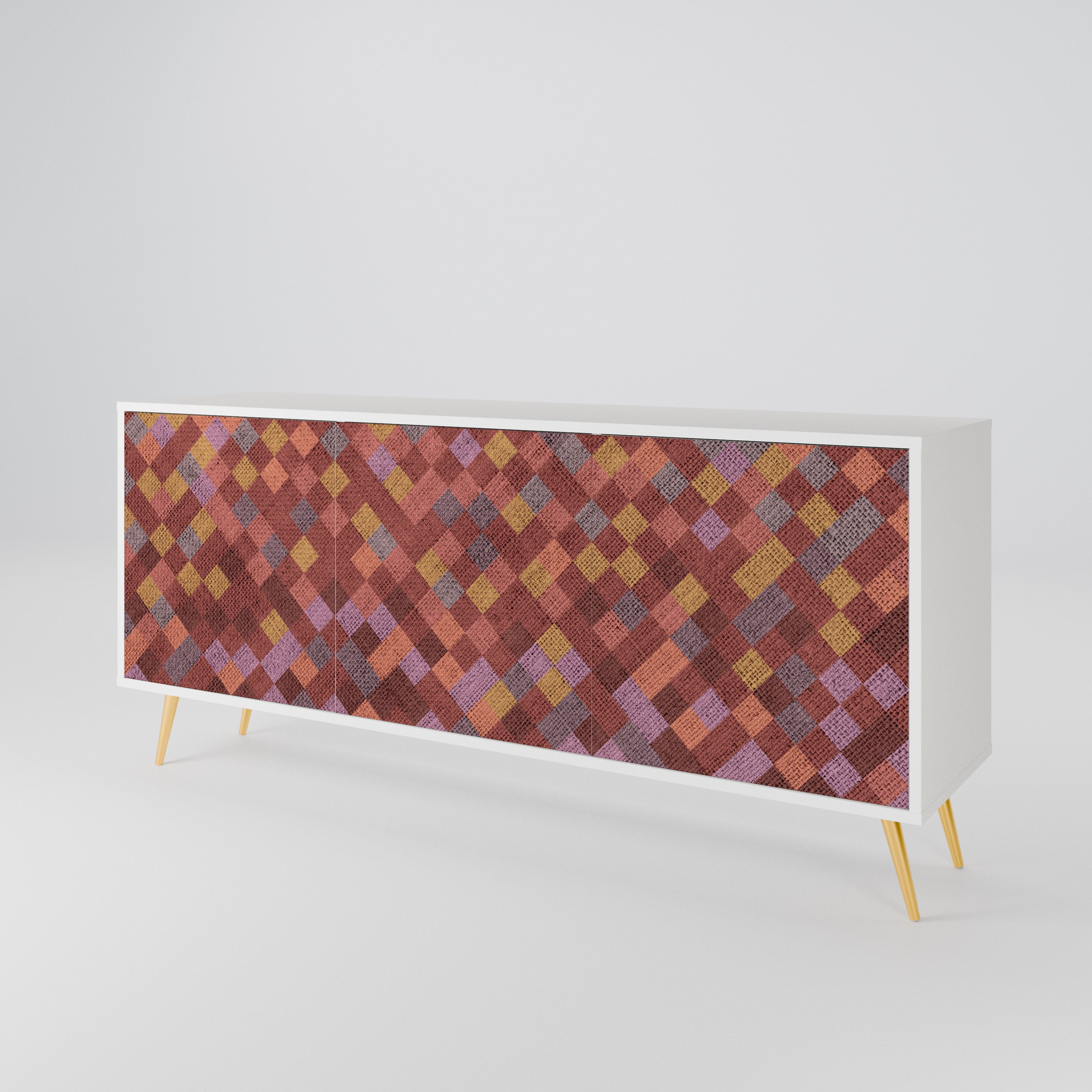 PAINTED SQUARES Μπουφές 3-θυρών