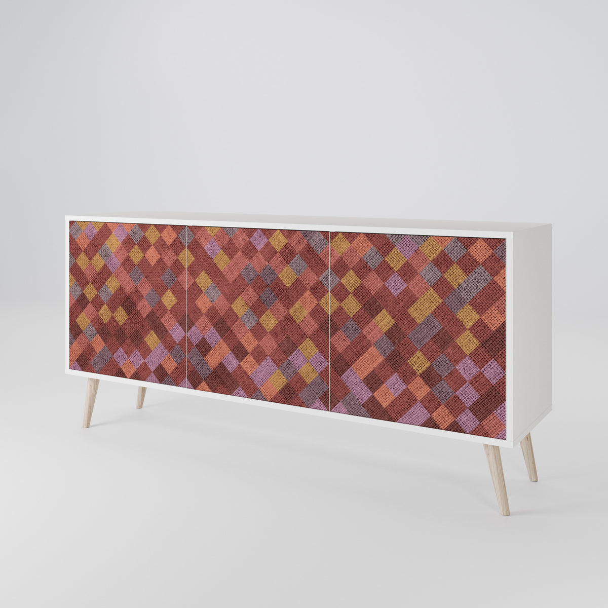 PAINTED SQUARES Μπουφές 3-θυρών