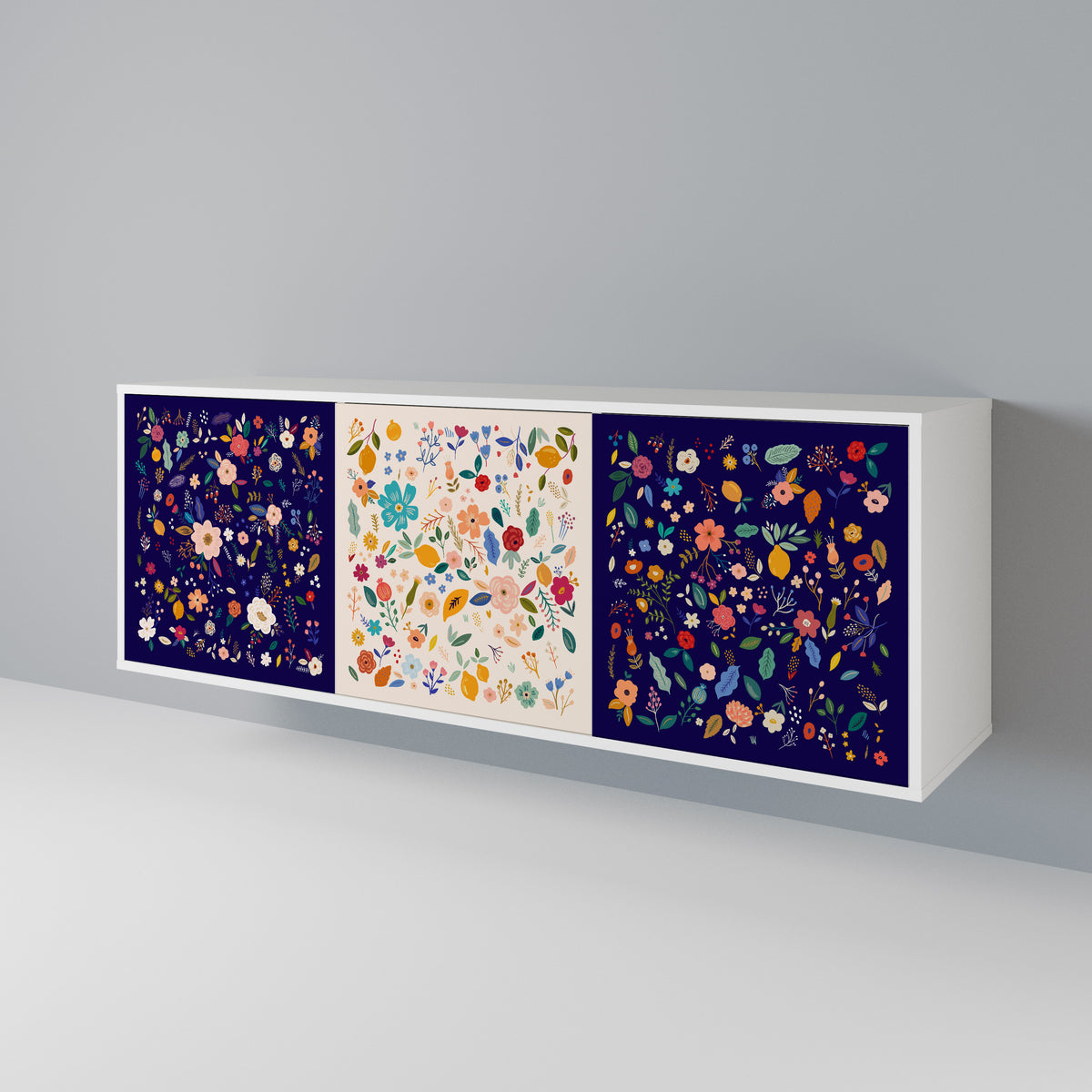FLORAL COMBINATION Μπουφές 3-θυρών