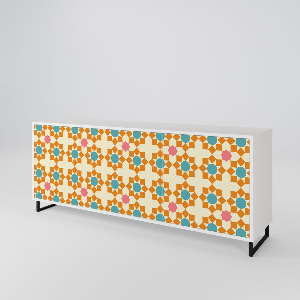 FLORAL DECOR Μπουφές 3-θυρών