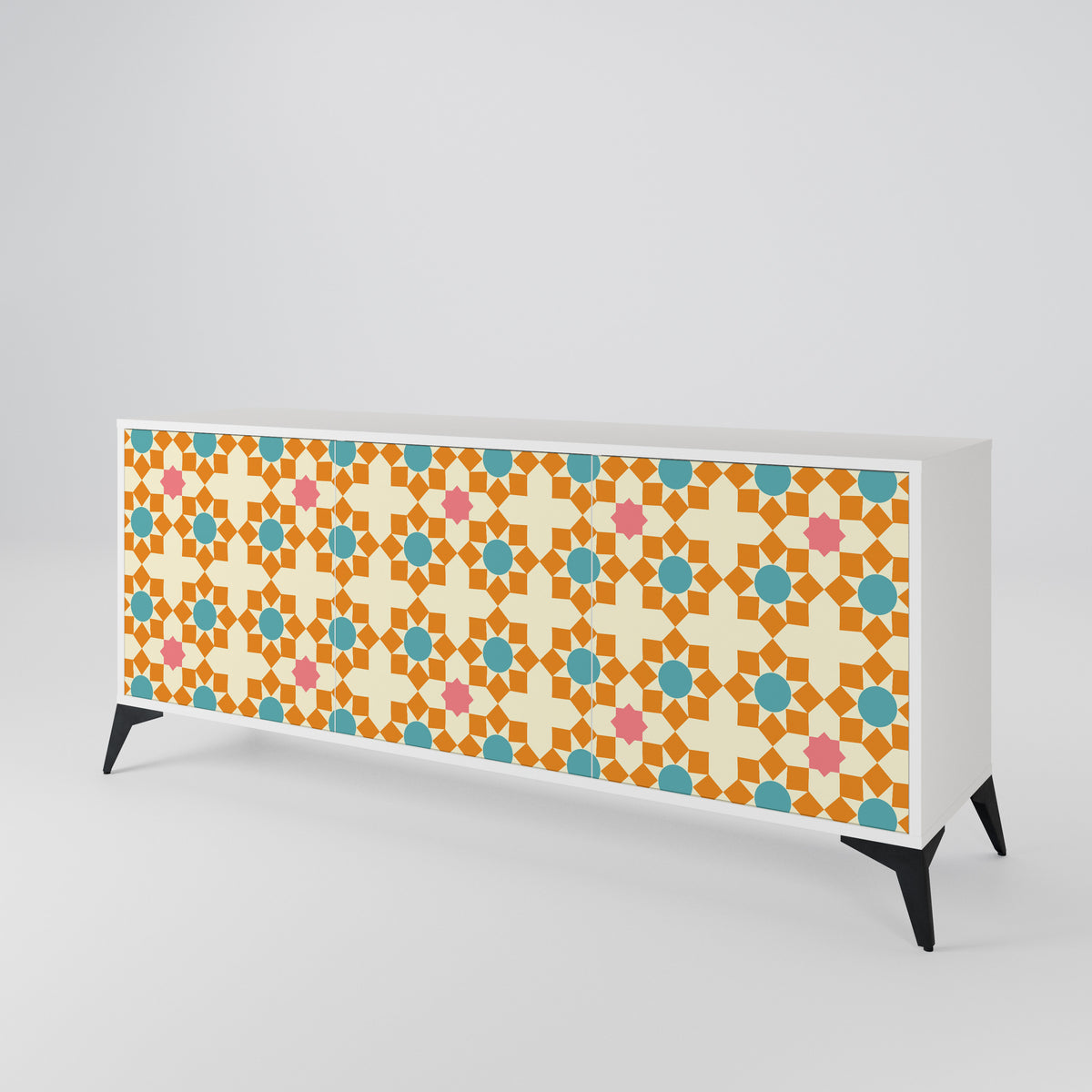 FLORAL DECOR Μπουφές 3-θυρών