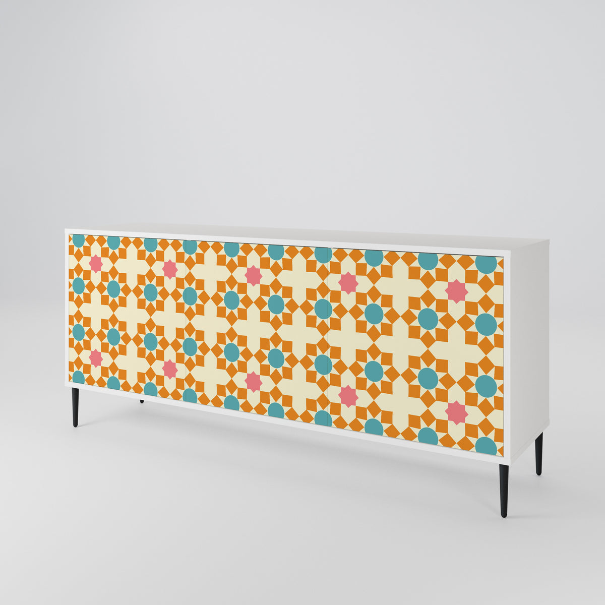 FLORAL DECOR Μπουφές 3-θυρών