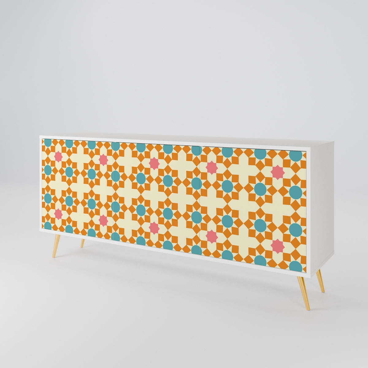 FLORAL DECOR Μπουφές 3-θυρών