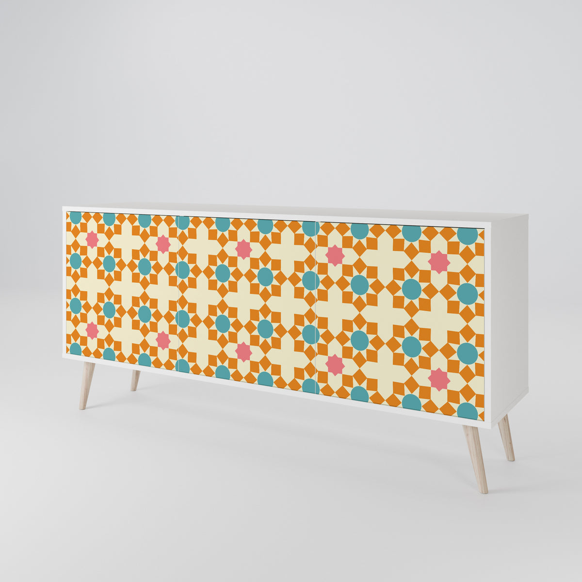 FLORAL DECOR Μπουφές 3-θυρών