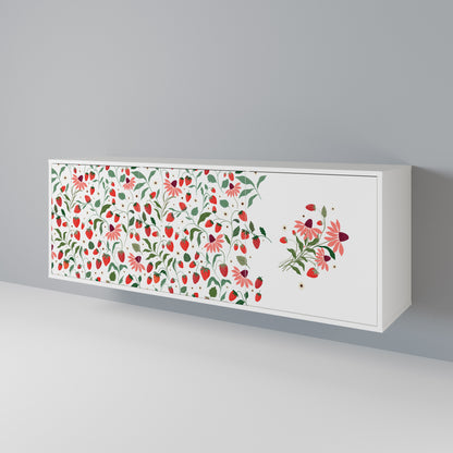 FLOWERS AND STRAWBERRIES Μπουφές 3-θυρών