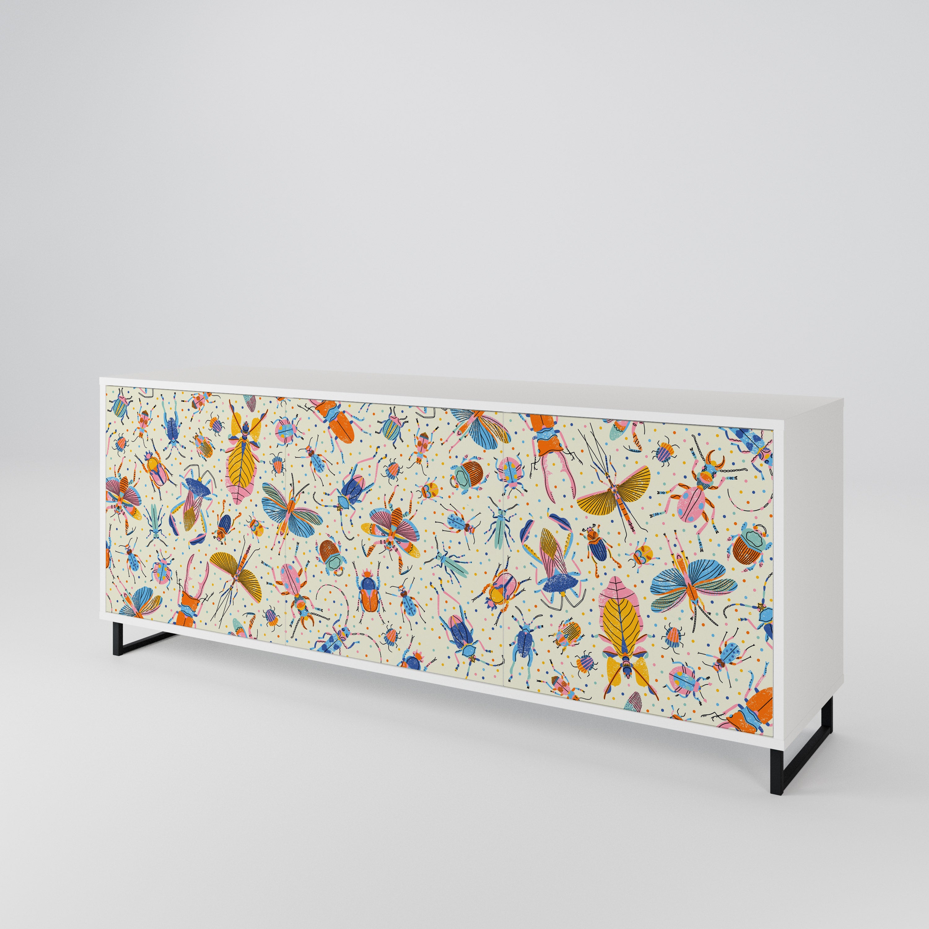 COLORFUL INSECTS 3-Door Sideboard