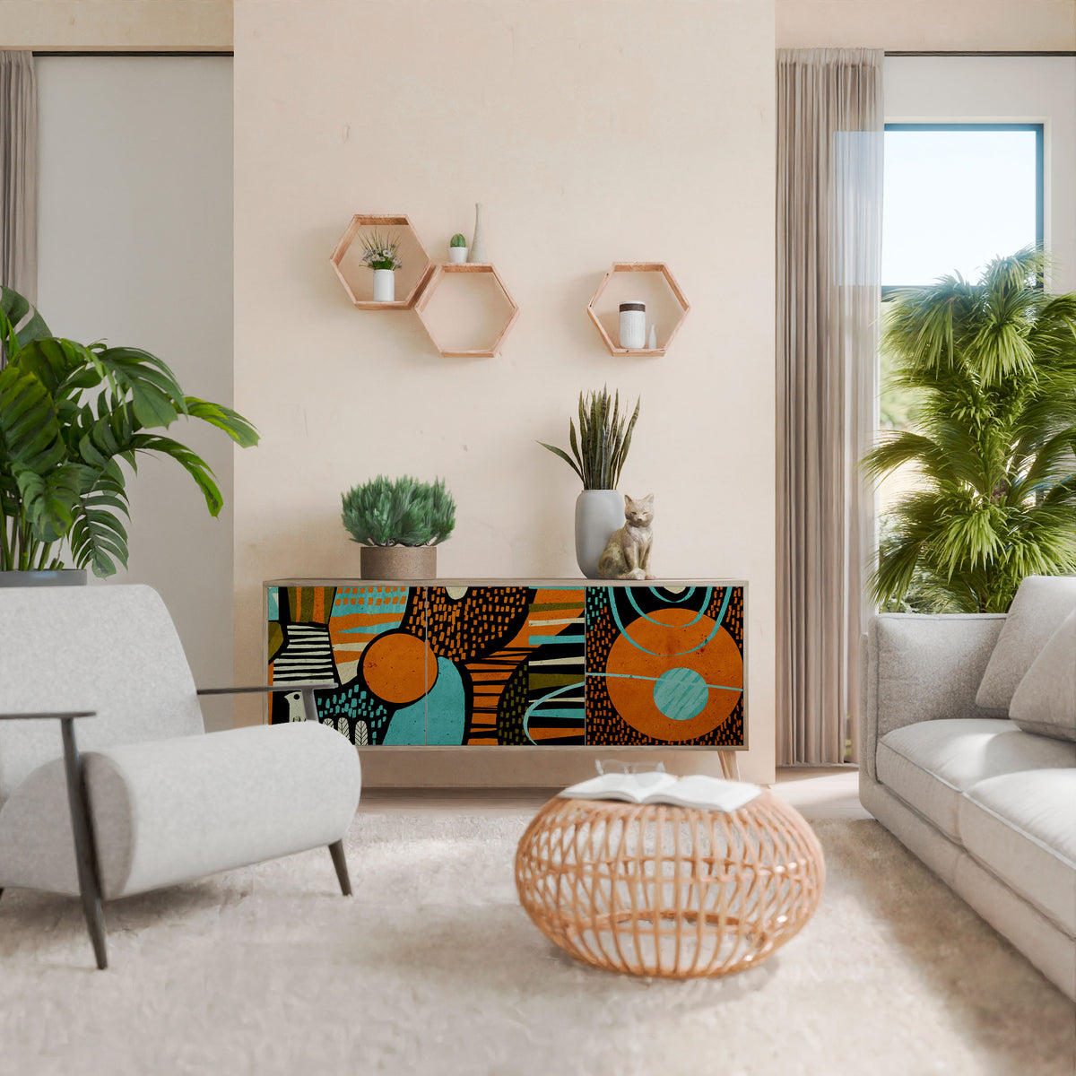 GEODE GLIMMER Μπουφές 3-θυρών