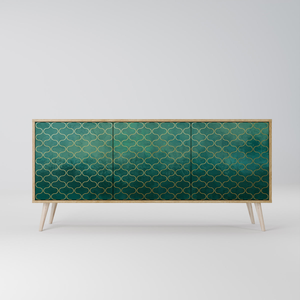 TESSELATED GREENERY Μπουφές 3-θυρών