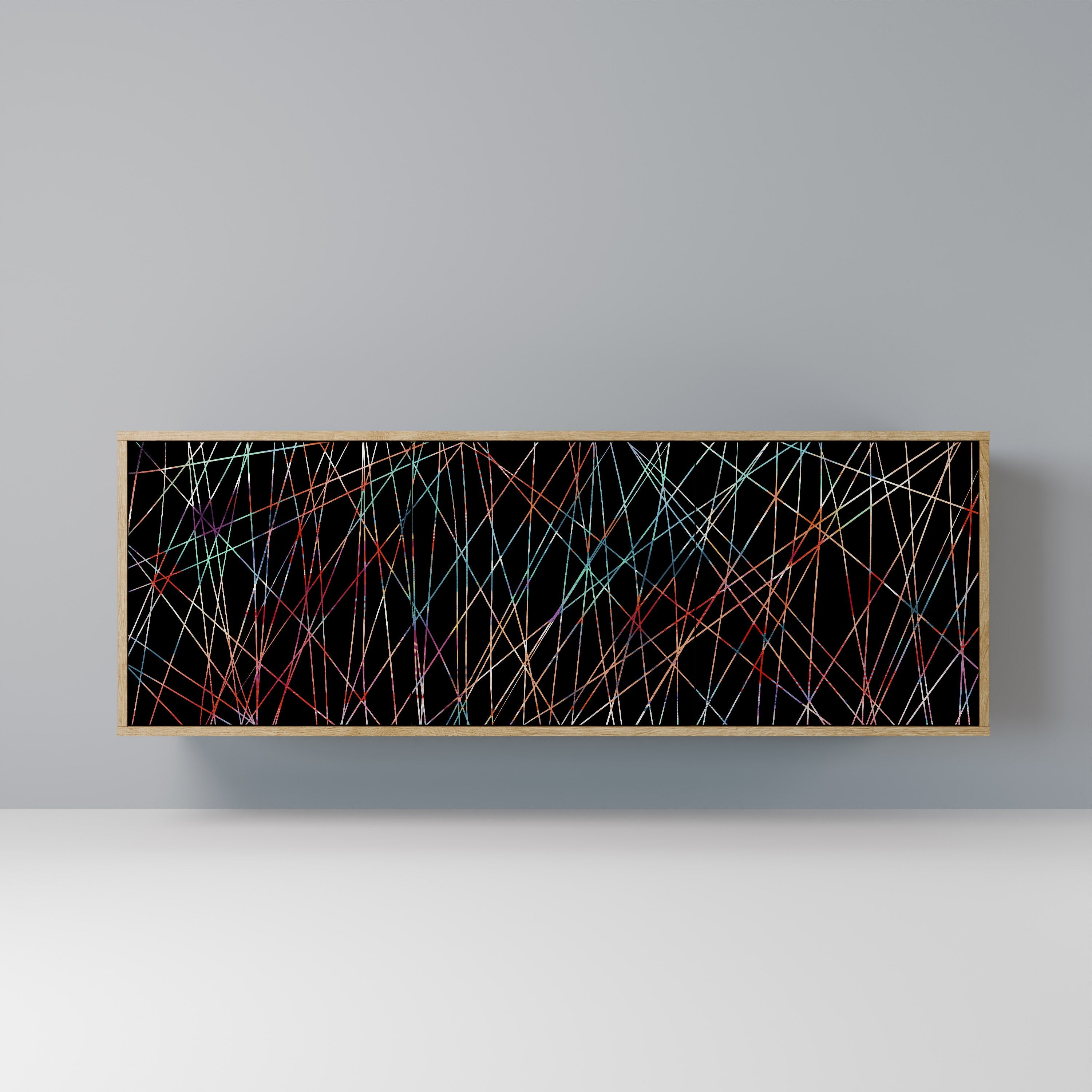 LUMINOUS SNARE 3-Door Sideboard in Oak Effect