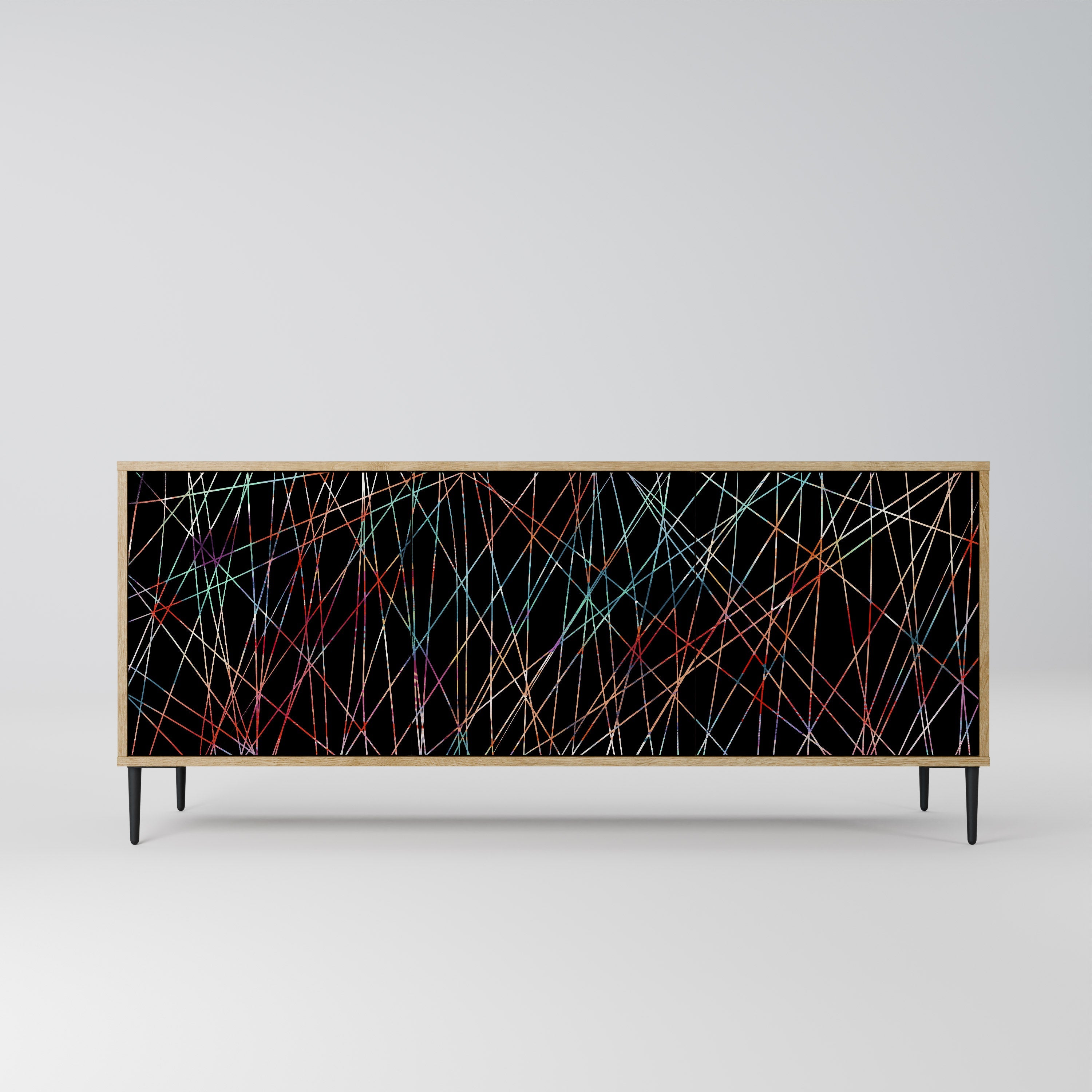 LUMINOUS SNARE 3-Door Sideboard in Oak Effect