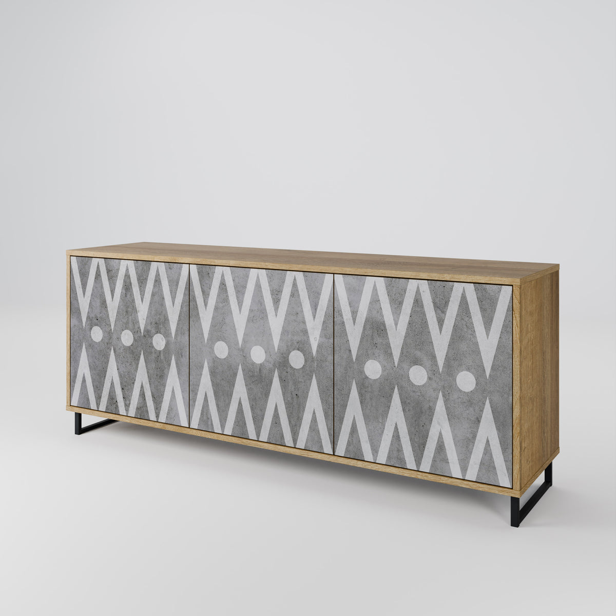 SHARP EDGES 3-Door Sideboard