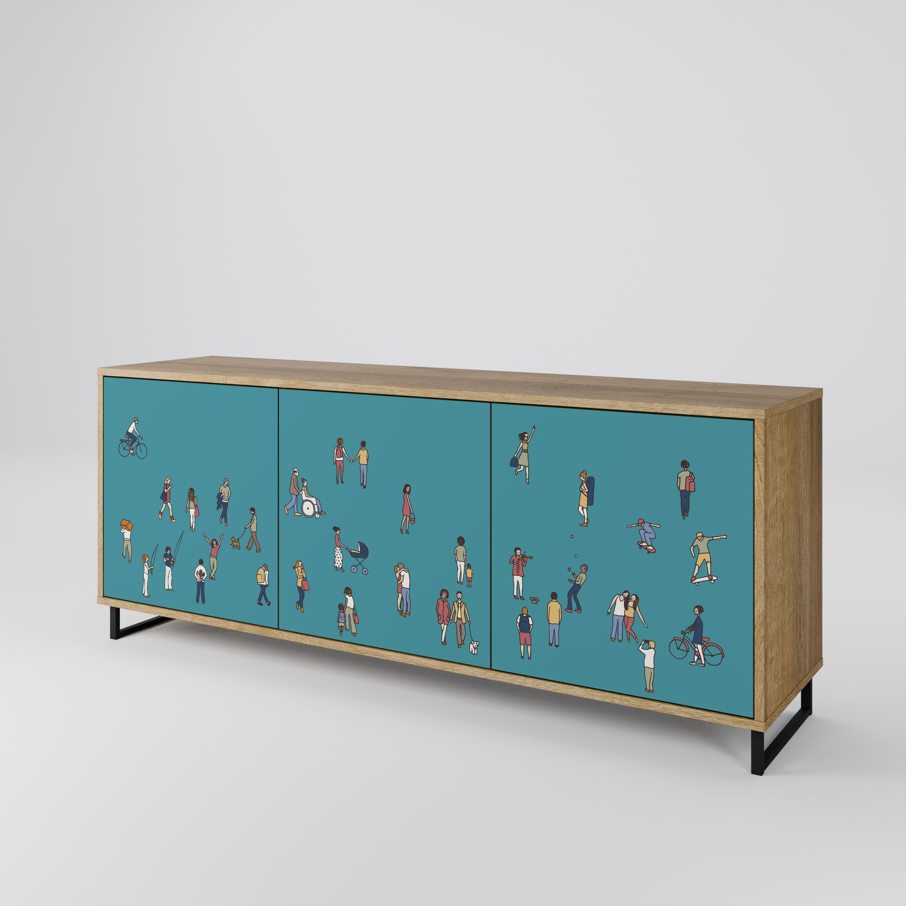 COLLECTIVE STREAM 3-Door Sideboard