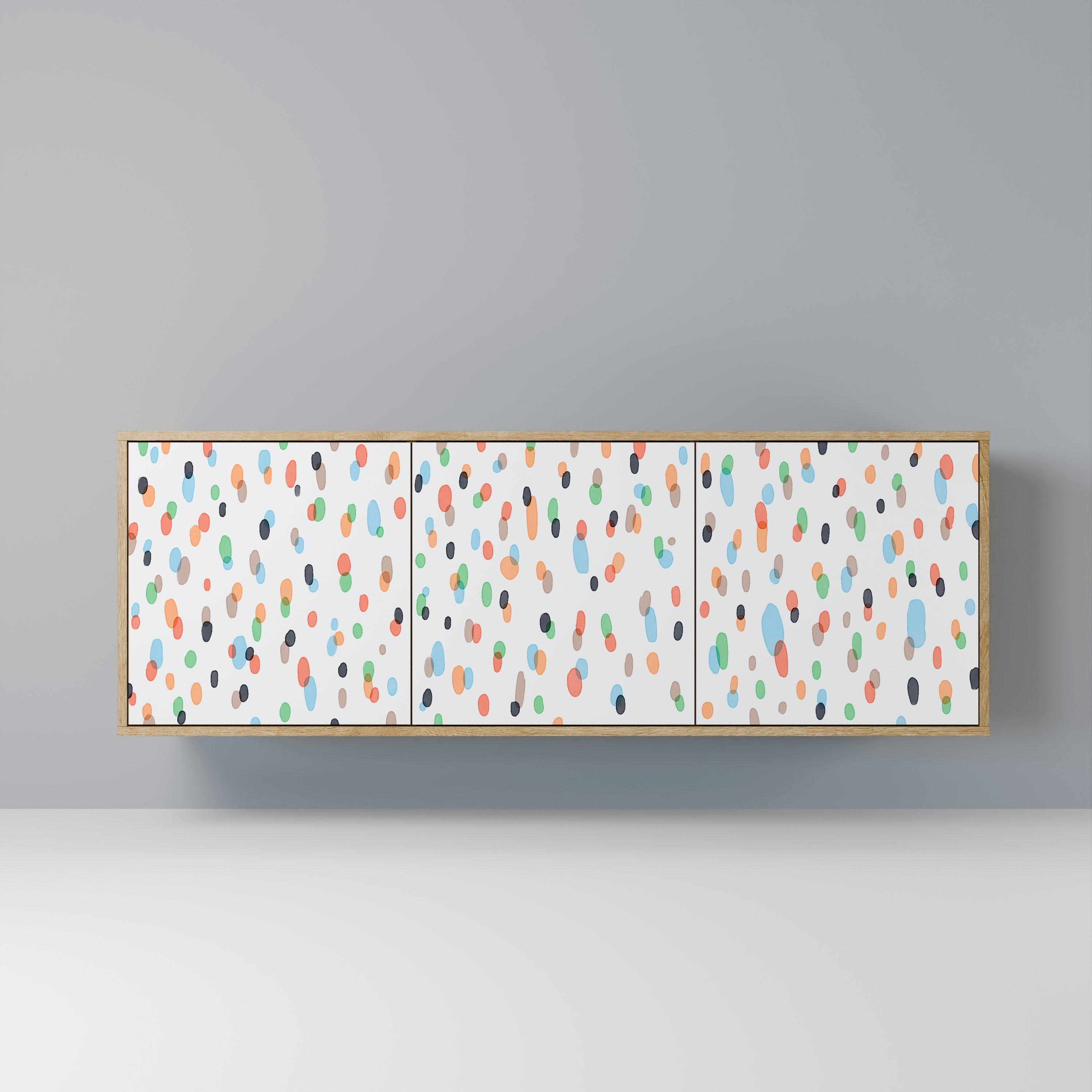 ENERGETIC SPOTS 3-Door Sideboard in Oak Effect