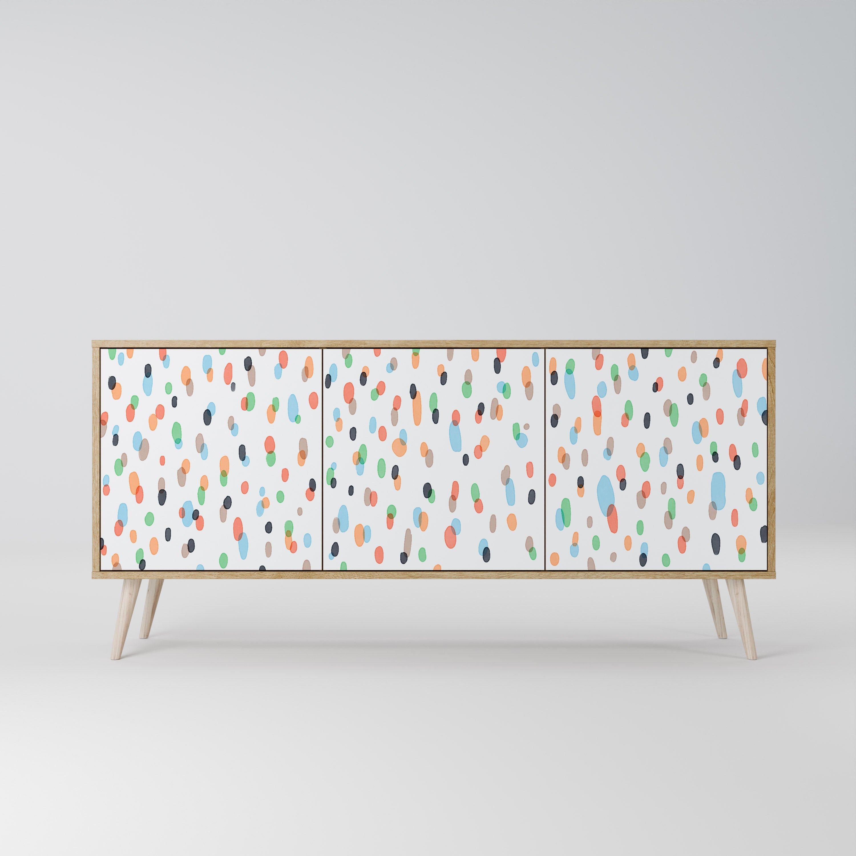 ENERGETIC SPOTS 3-Door Sideboard in Oak Effect