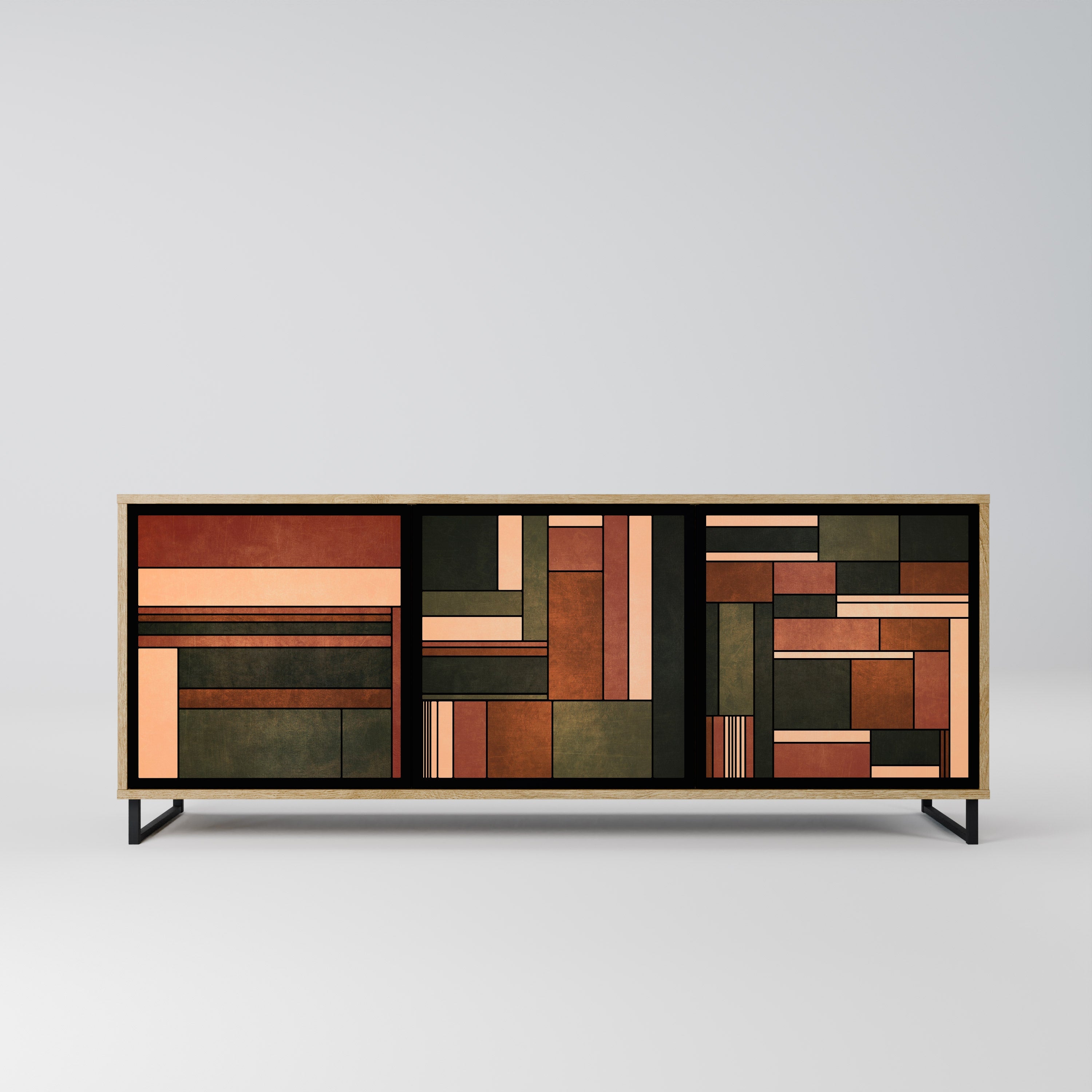 FIGURES OF NATURE 3-Door Sideboard in Oak Effect