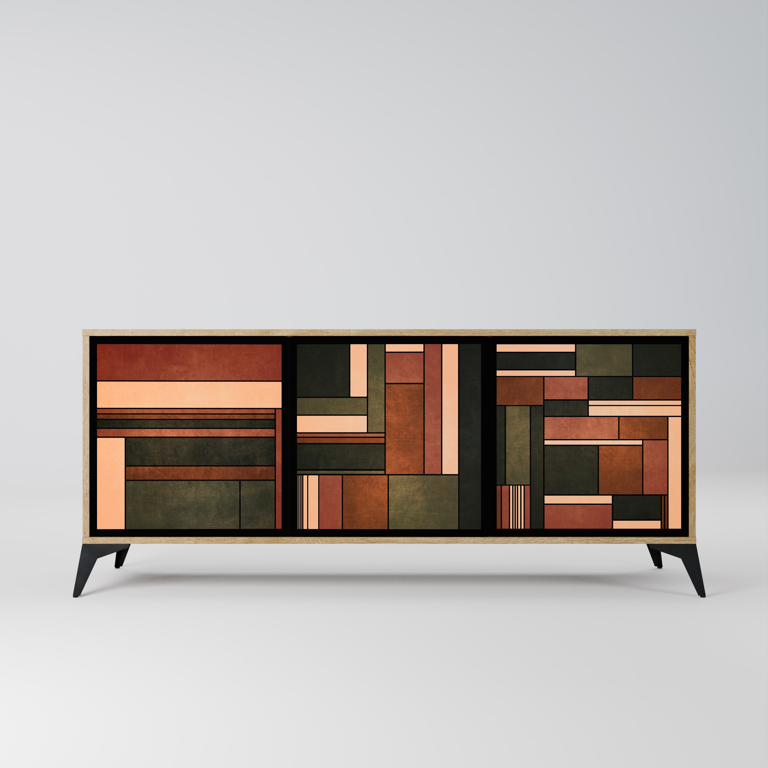 FIGURES OF NATURE 3-Door Sideboard in Oak Effect