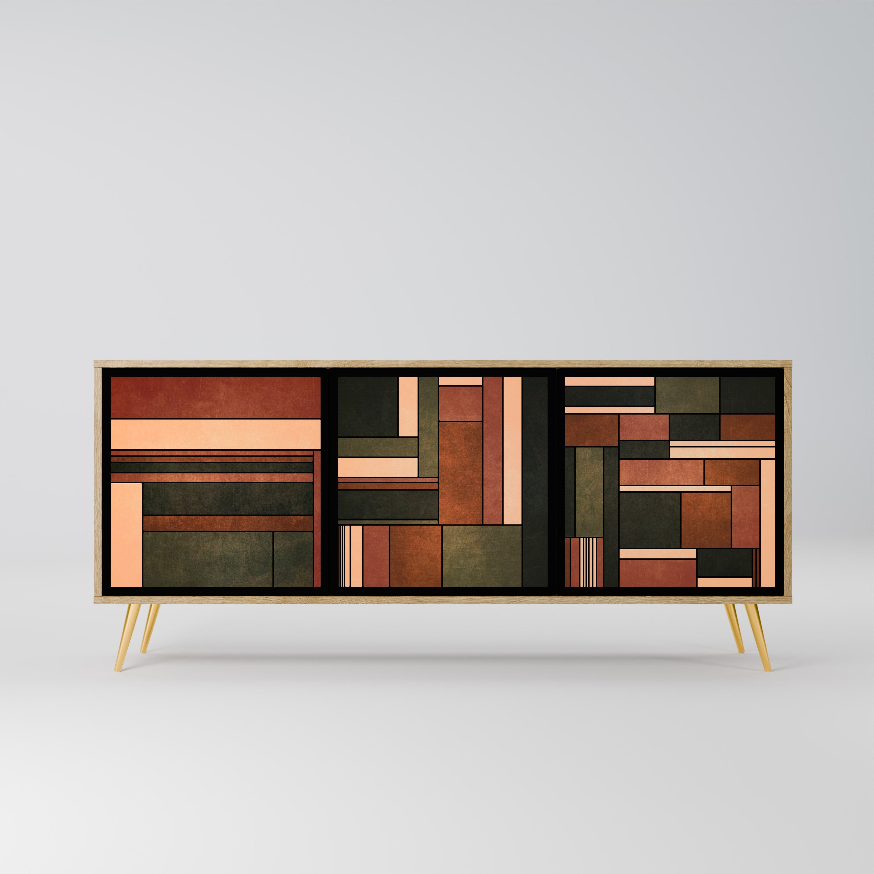 FIGURES OF NATURE 3-Door Sideboard in Oak Effect