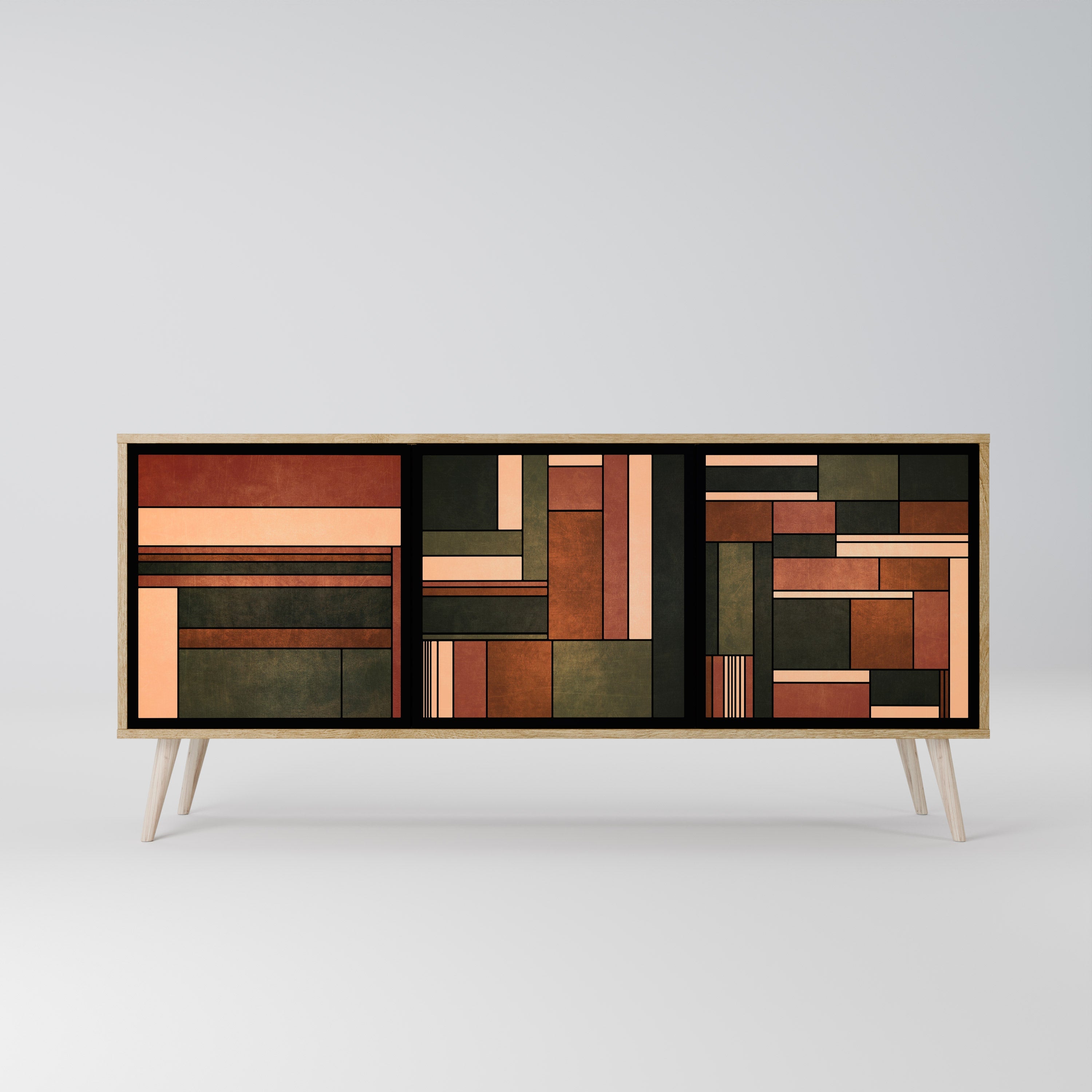 FIGURES OF NATURE 3-Door Sideboard in Oak Effect