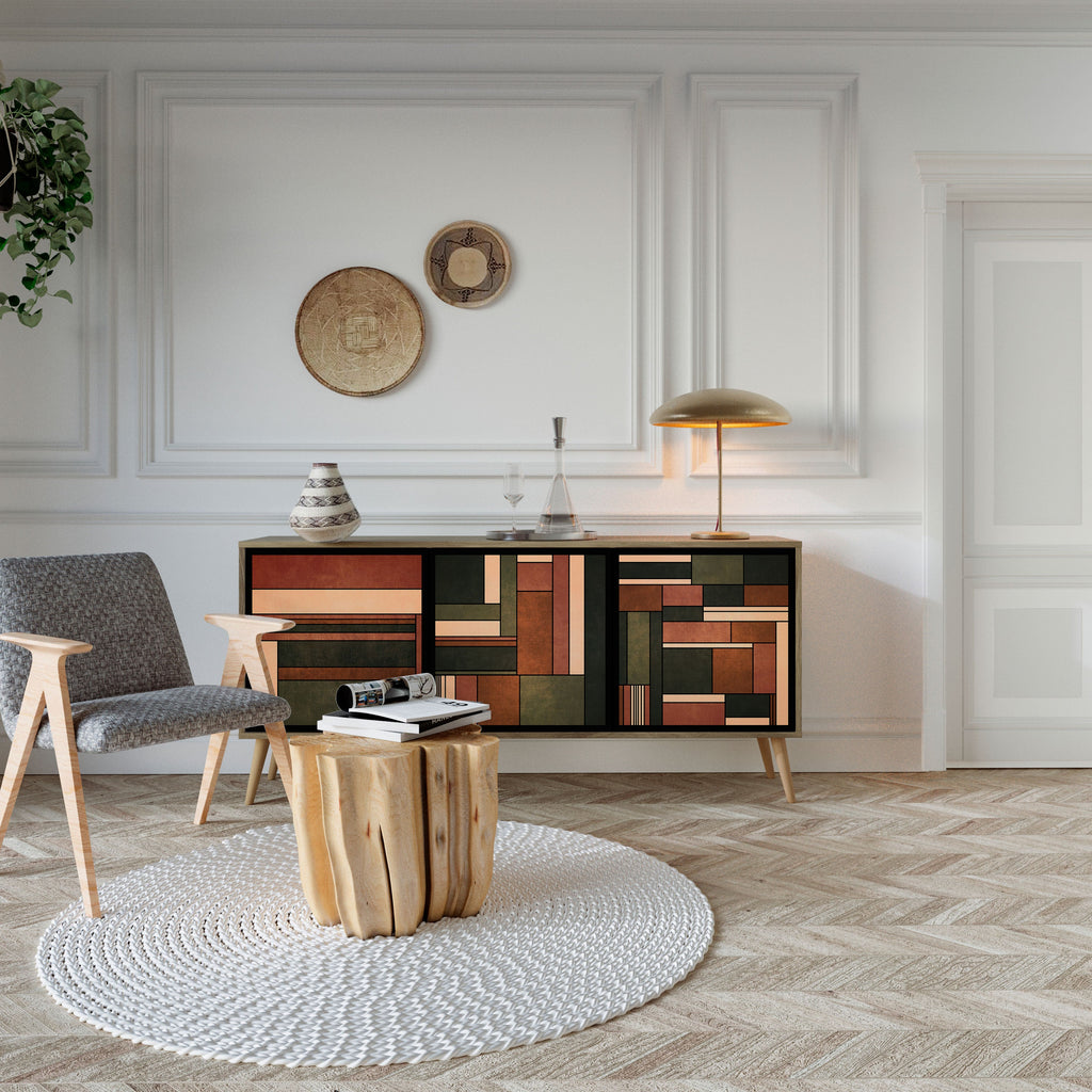 FIGURES OF NATURE 3-Door Sideboard in Oak Effect