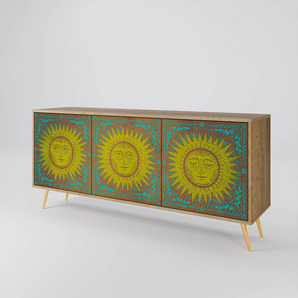 SUNSHINE EULOGY 3-Door Sideboard in Oak Effect