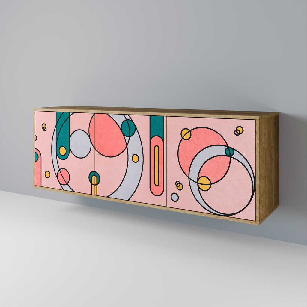 GOSSAMER ECHOES 3-Door Sideboard in Oak Effect