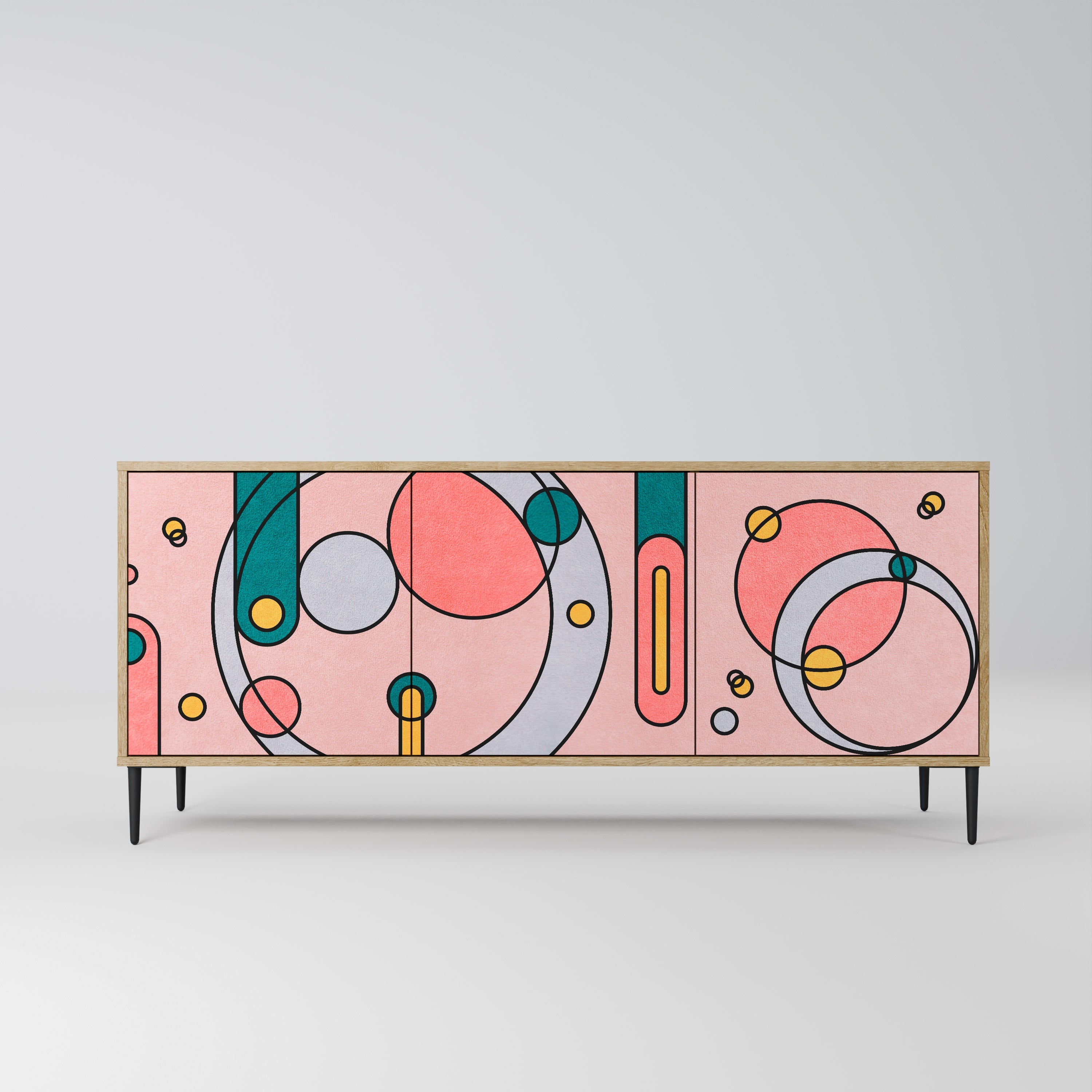 GOSSAMER ECHOES 3-Door Sideboard in Oak Effect