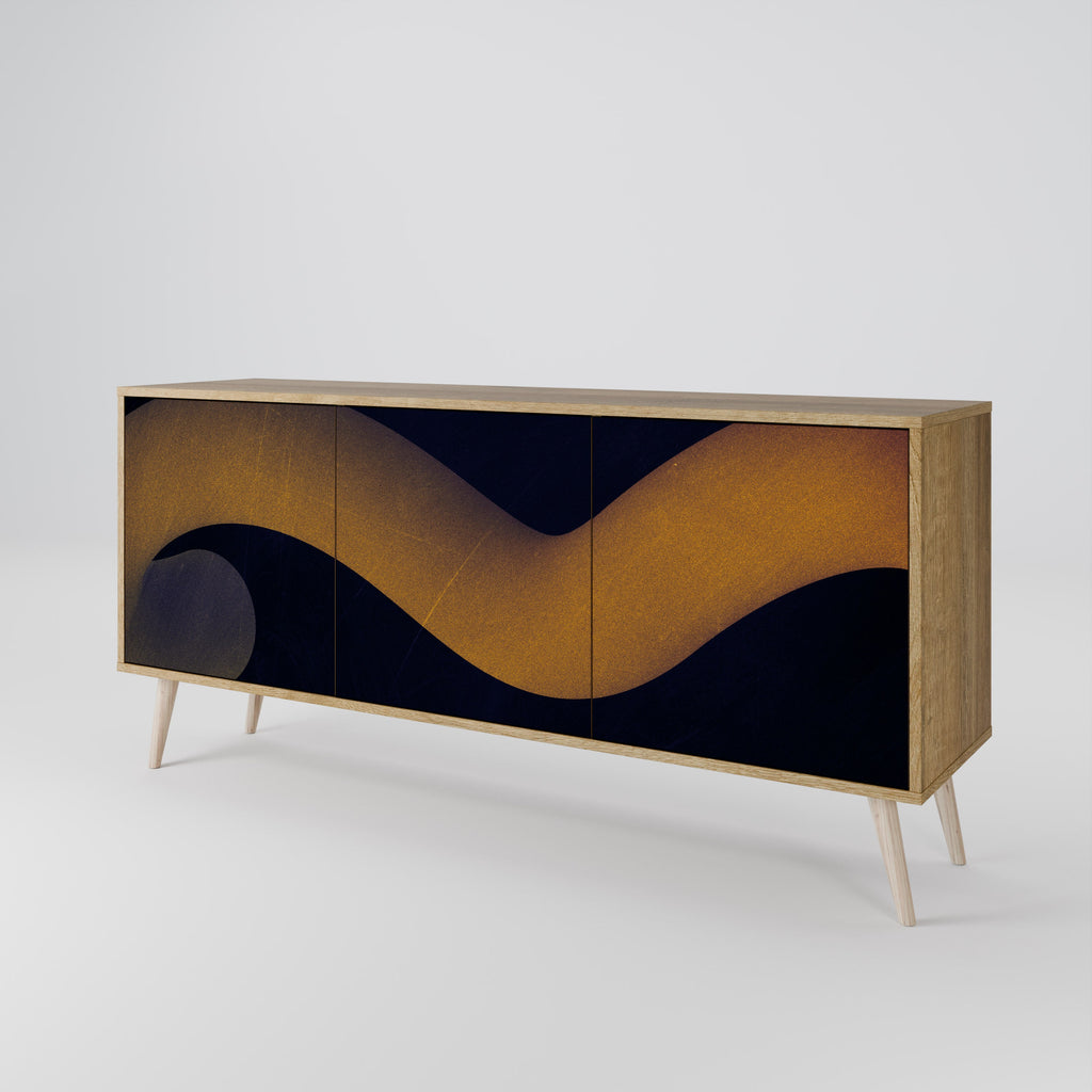 HOLLOW TIME 3-Door Sideboard in Oak Effect