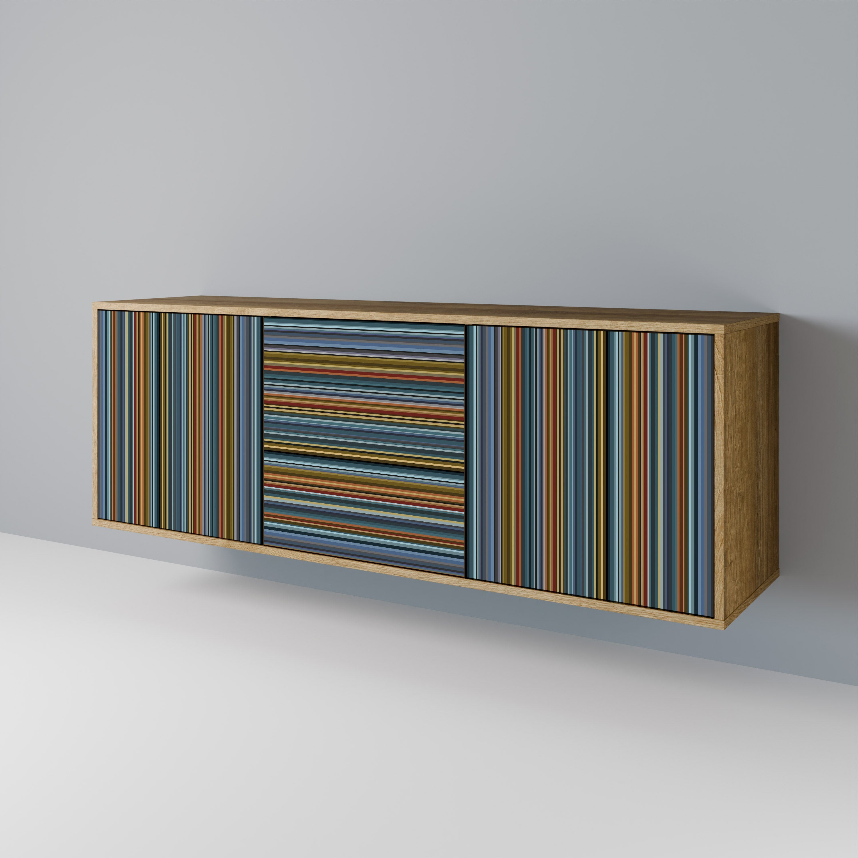 LINEOUT SPECTRUM 3-Door Sideboard in Oak Effect