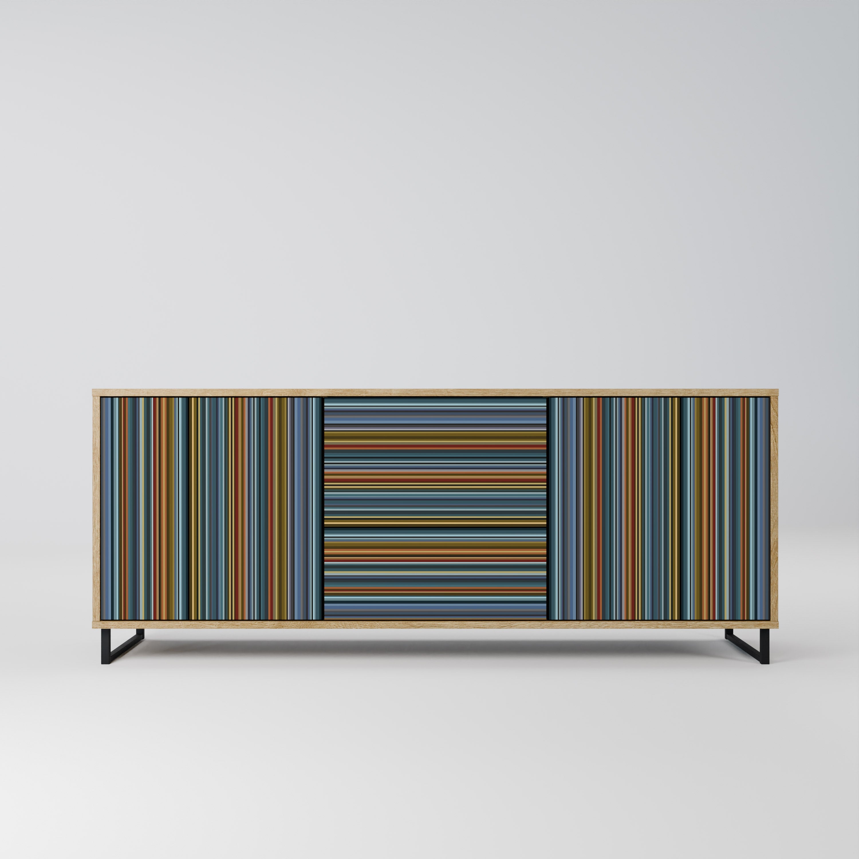 LINEOUT SPECTRUM 3-Door Sideboard in Oak Effect