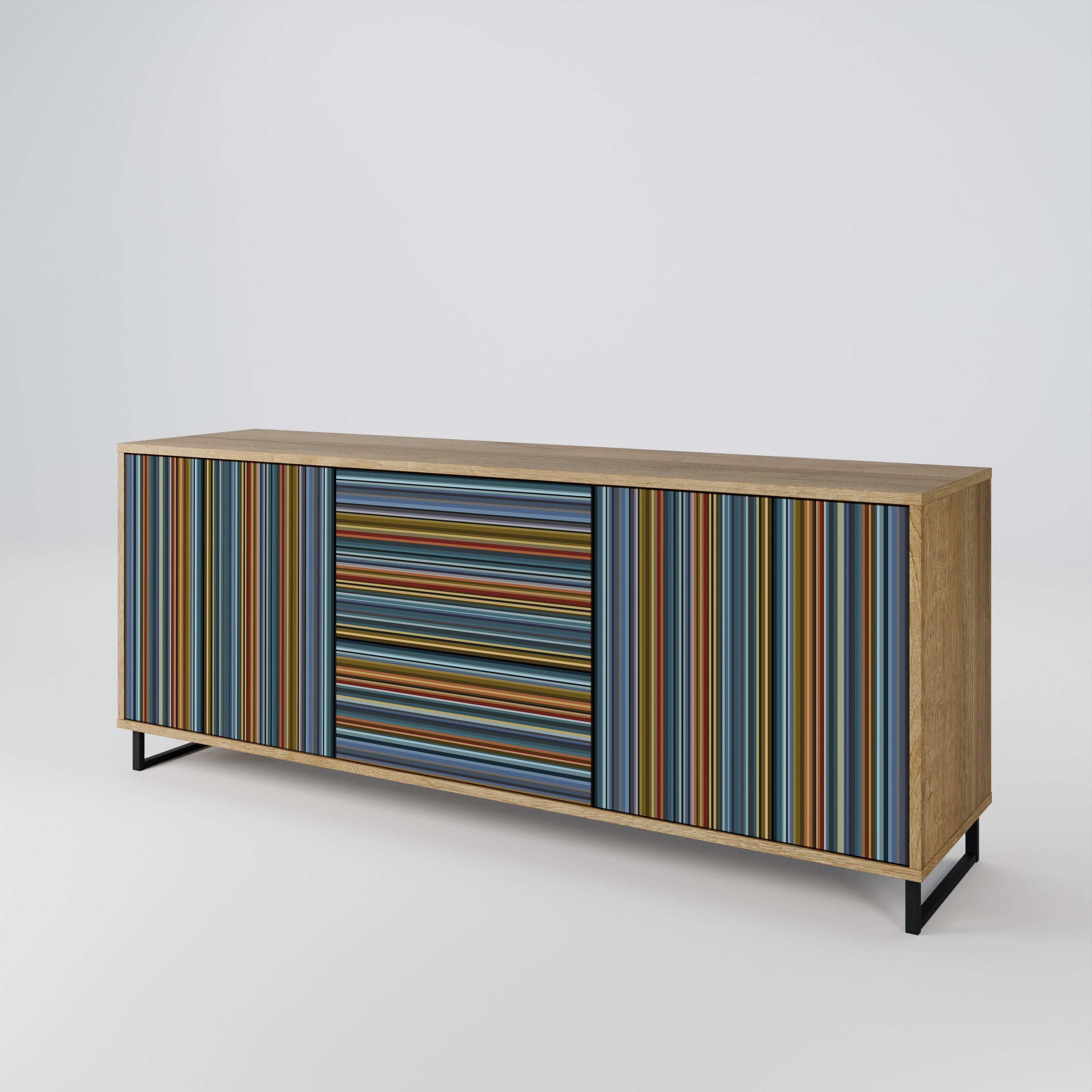 LINEOUT SPECTRUM 3-Door Sideboard in Oak Effect