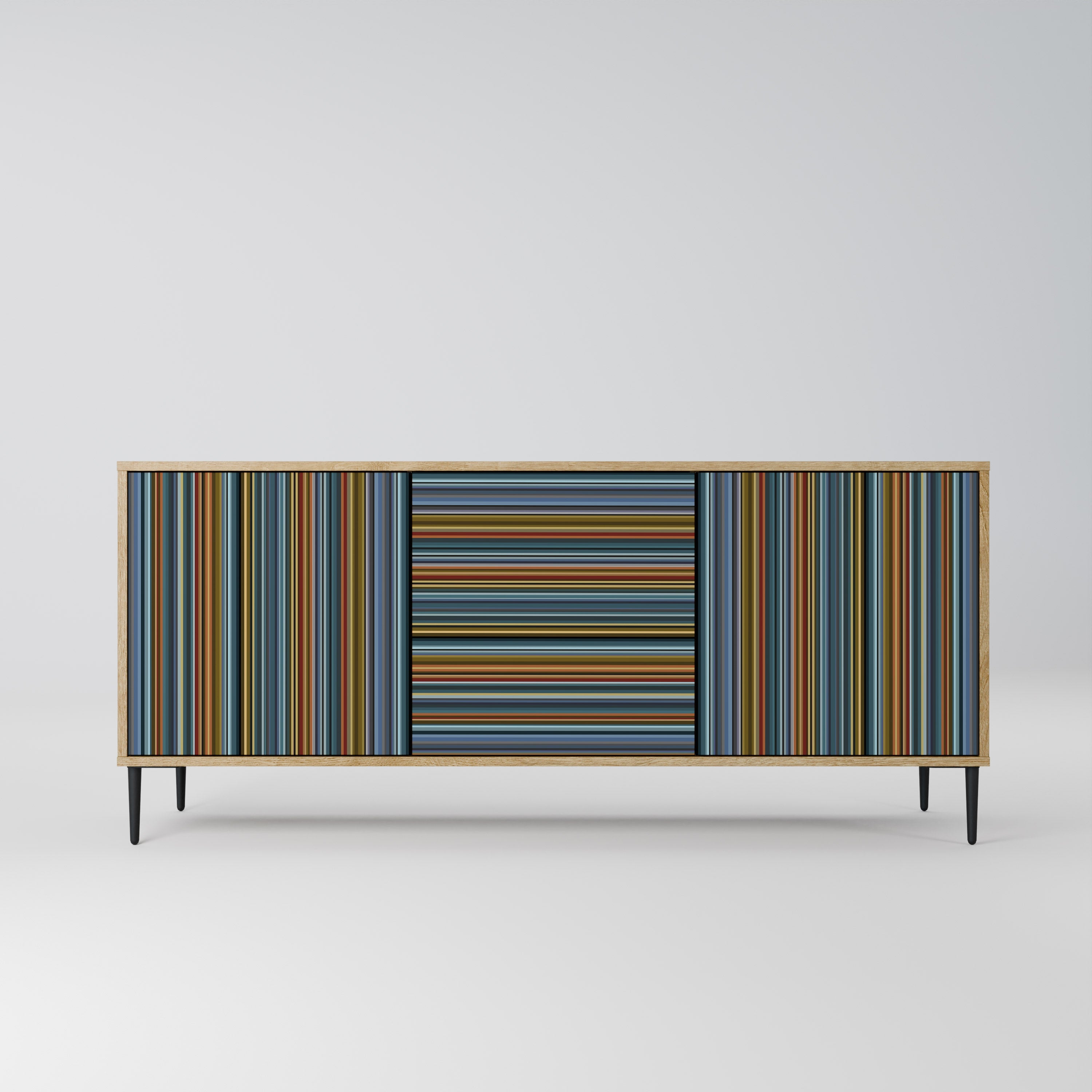 LINEOUT SPECTRUM 3-Door Sideboard in Oak Effect