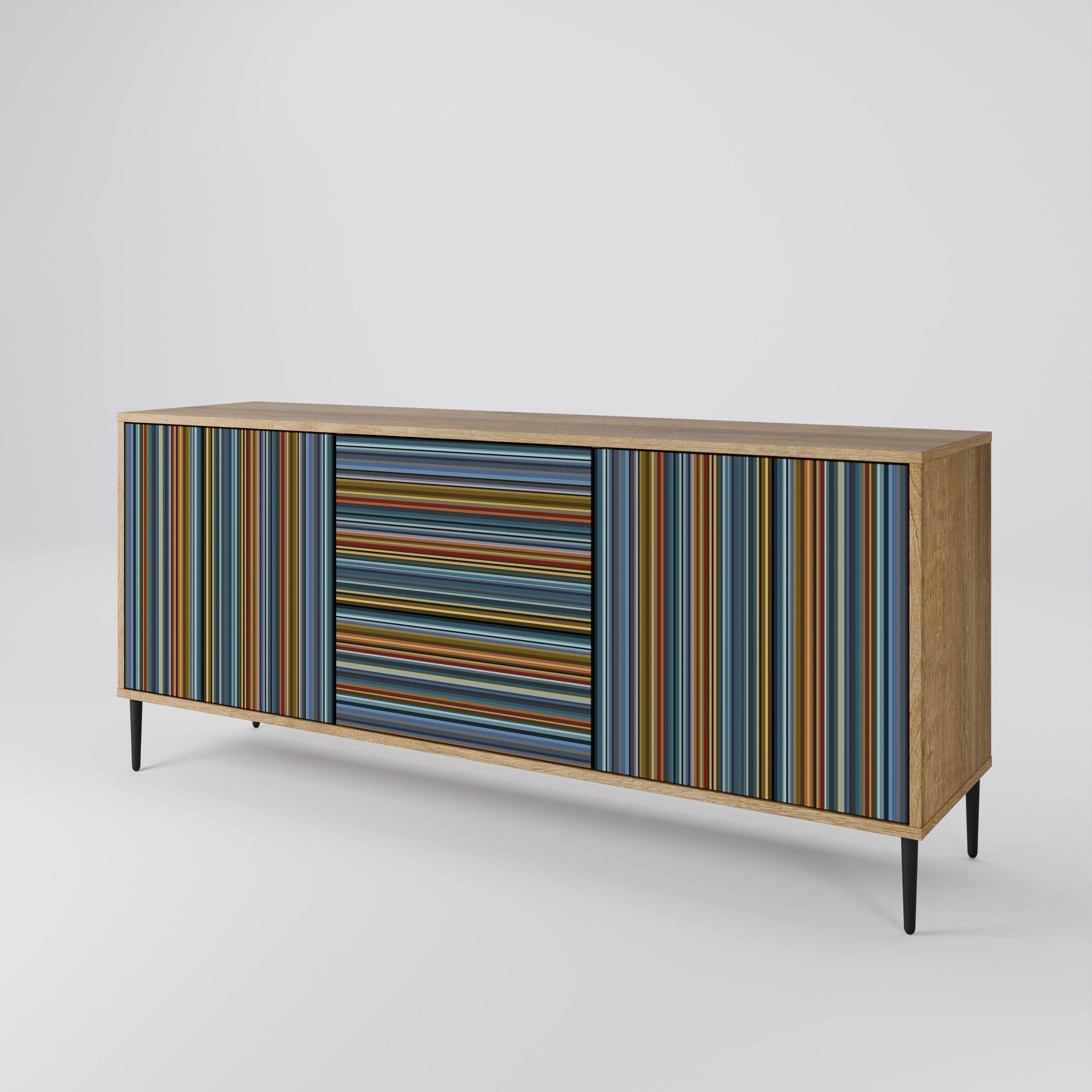 LINEOUT SPECTRUM 3-Door Sideboard in Oak Effect