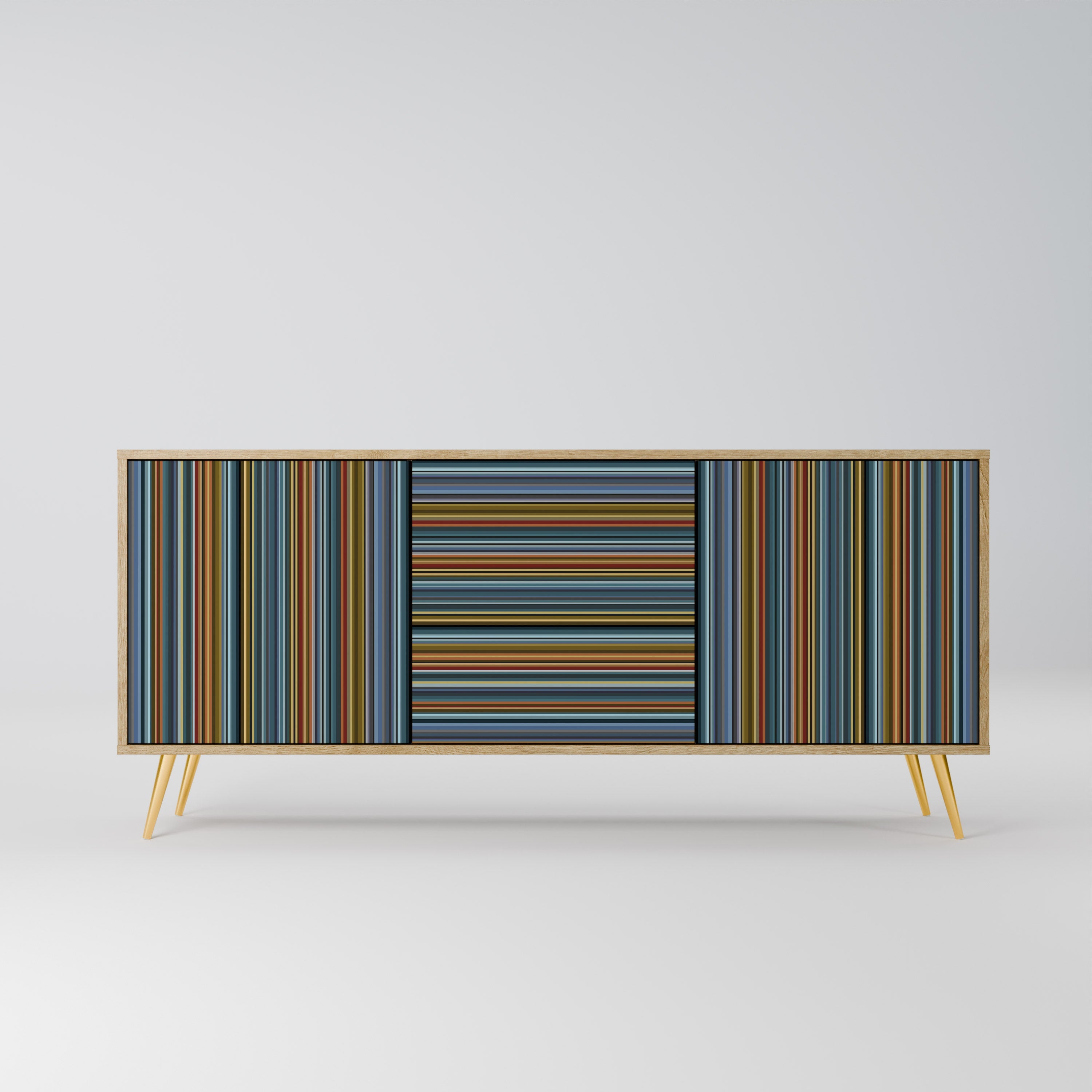 LINEOUT SPECTRUM 3-Door Sideboard in Oak Effect