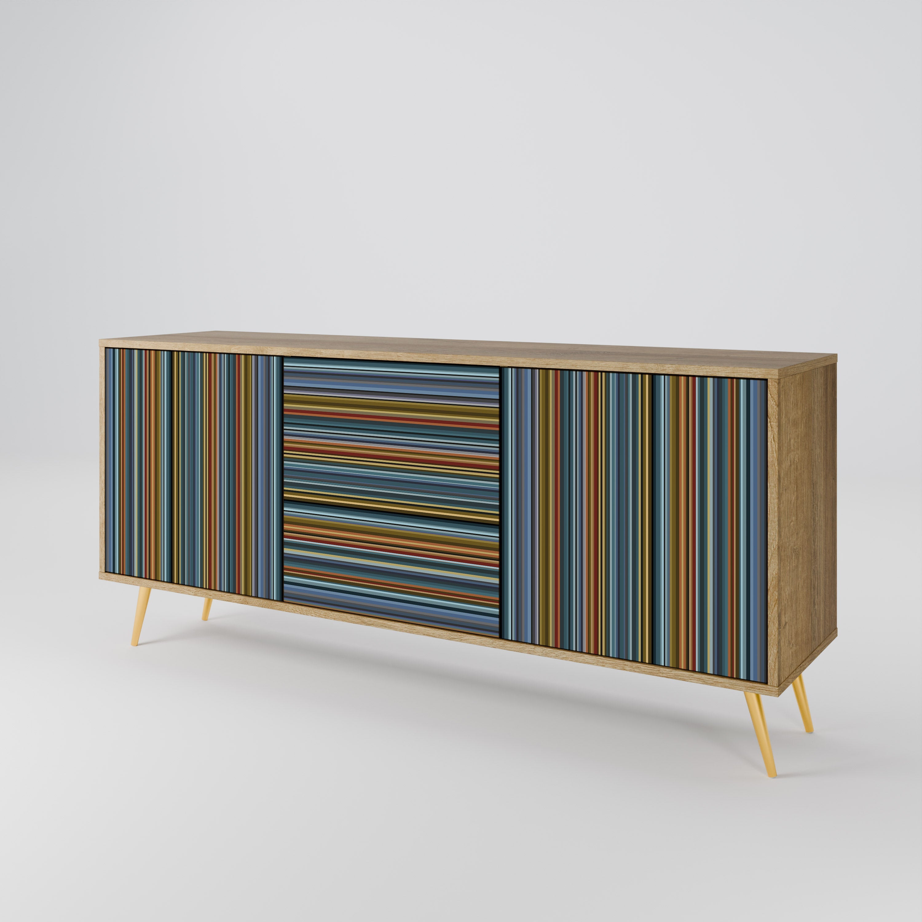 LINEOUT SPECTRUM 3-Door Sideboard in Oak Effect