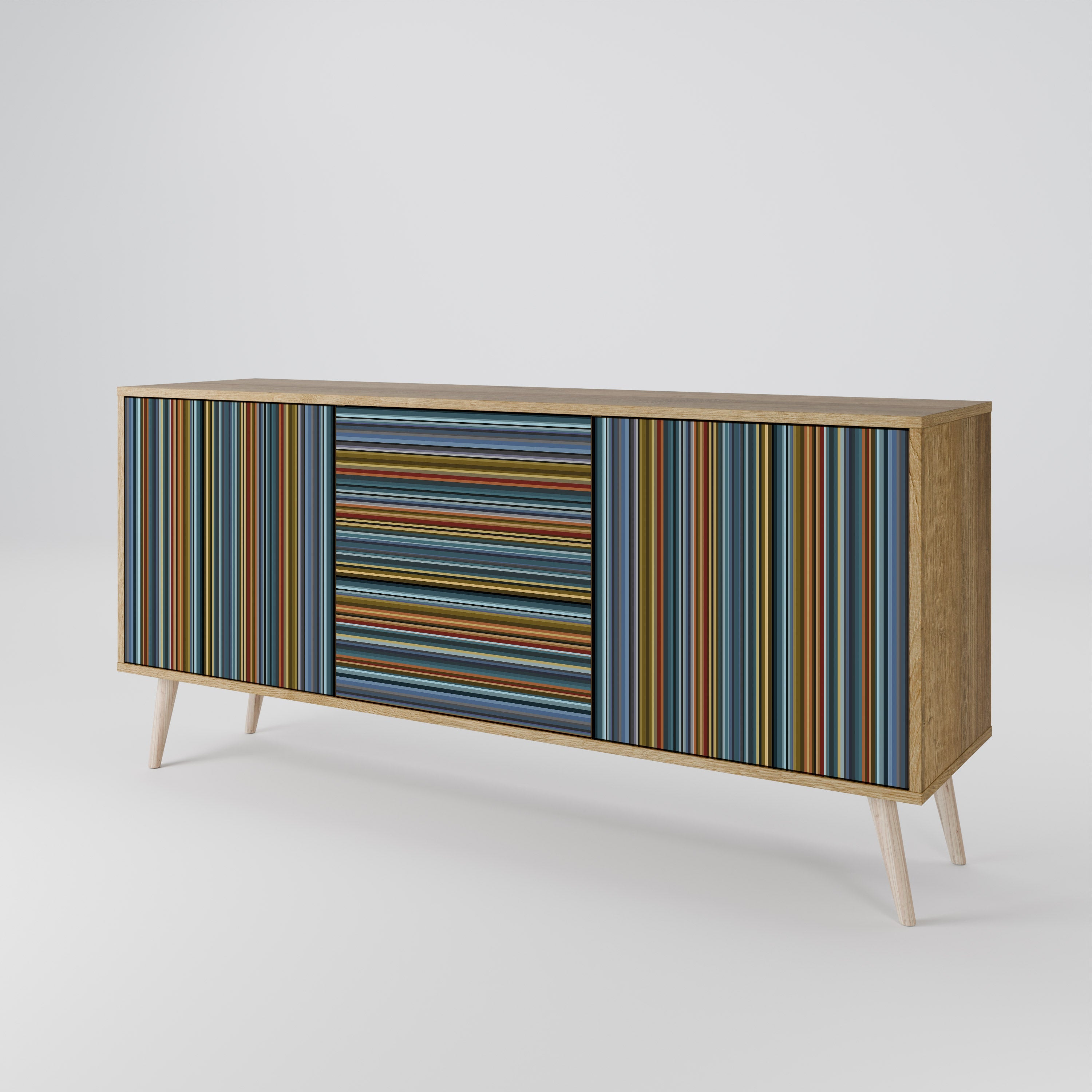 LINEOUT SPECTRUM 3-Door Sideboard in Oak Effect