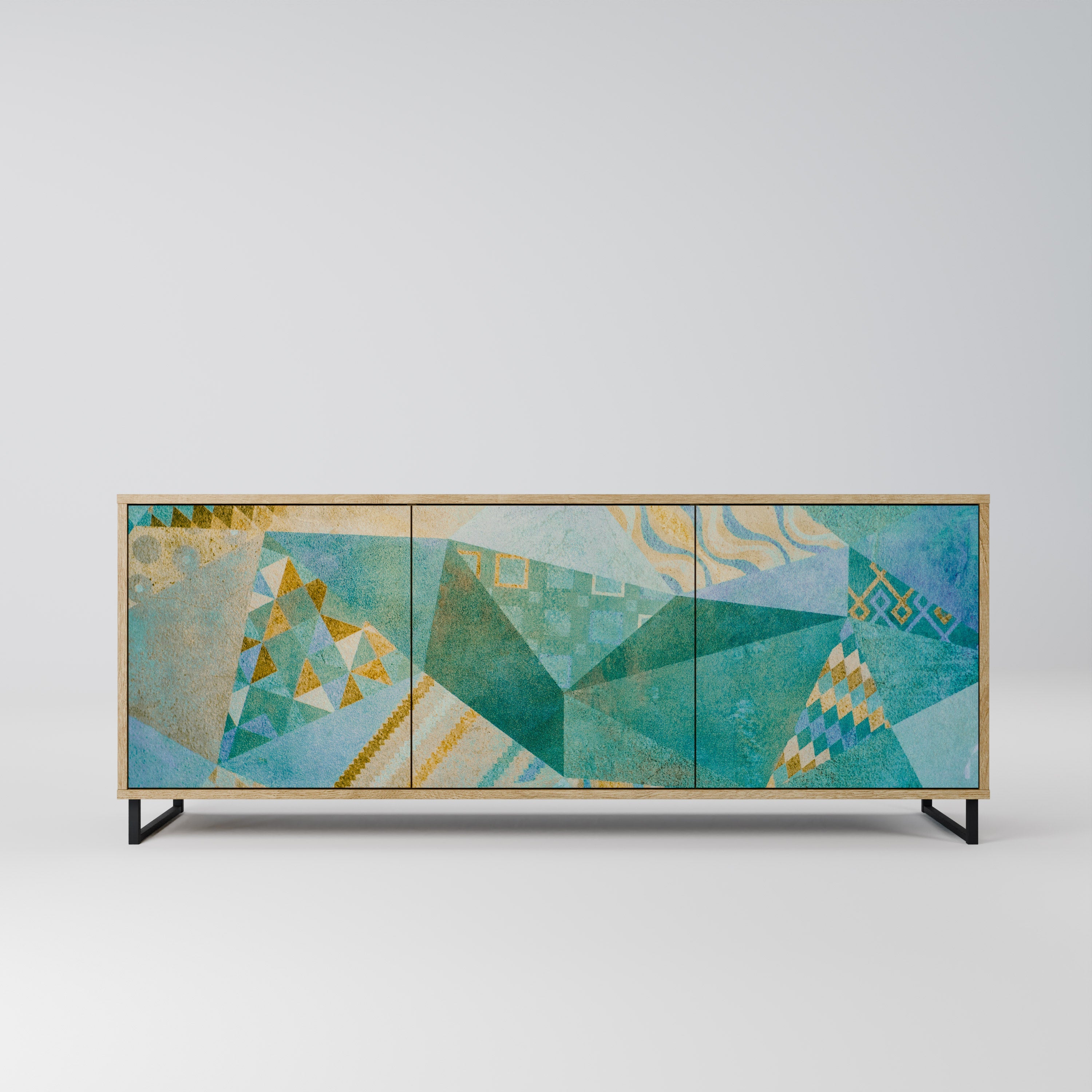 SPECTRUM SPLENDOR 3-Door Sideboard in Oak Effect