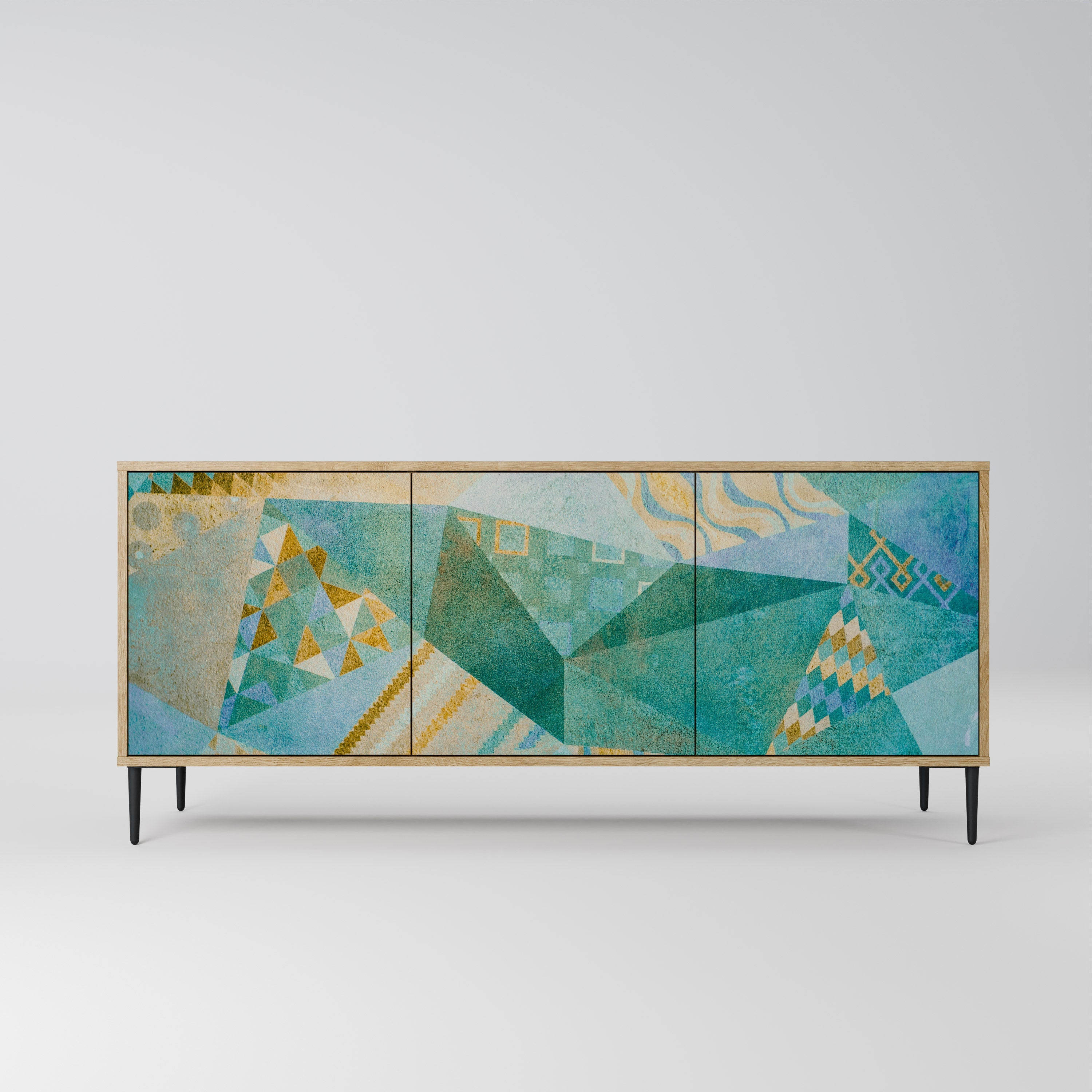 SPECTRUM SPLENDOR 3-Door Sideboard in Oak Effect