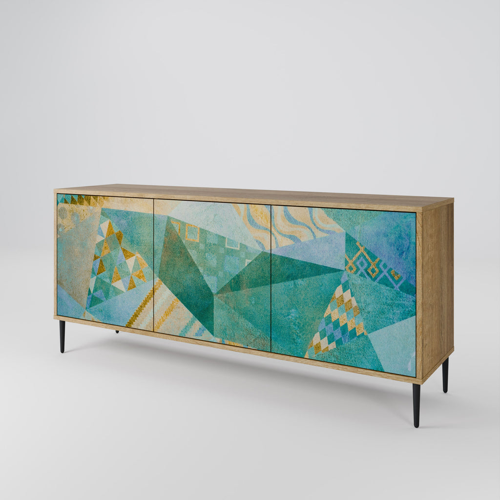 SPECTRUM SPLENDOR 3-Door Sideboard in Oak Effect