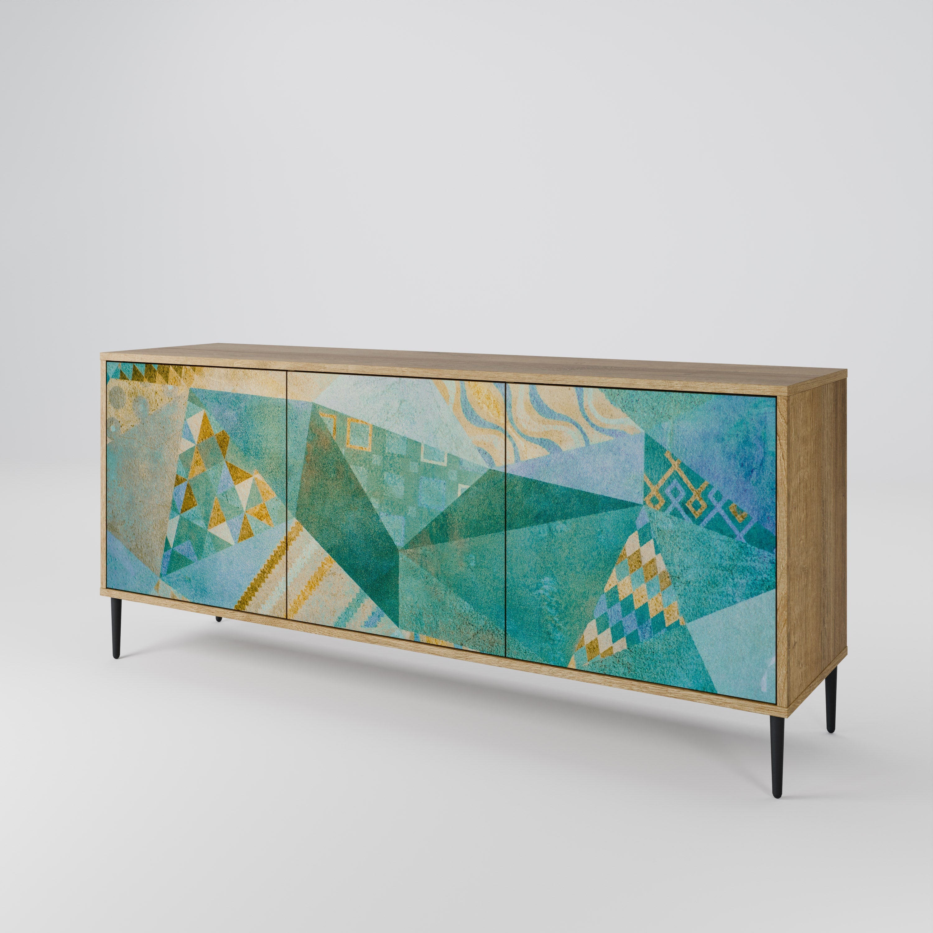 SPECTRUM SPLENDOR 3-Door Sideboard in Oak Effect