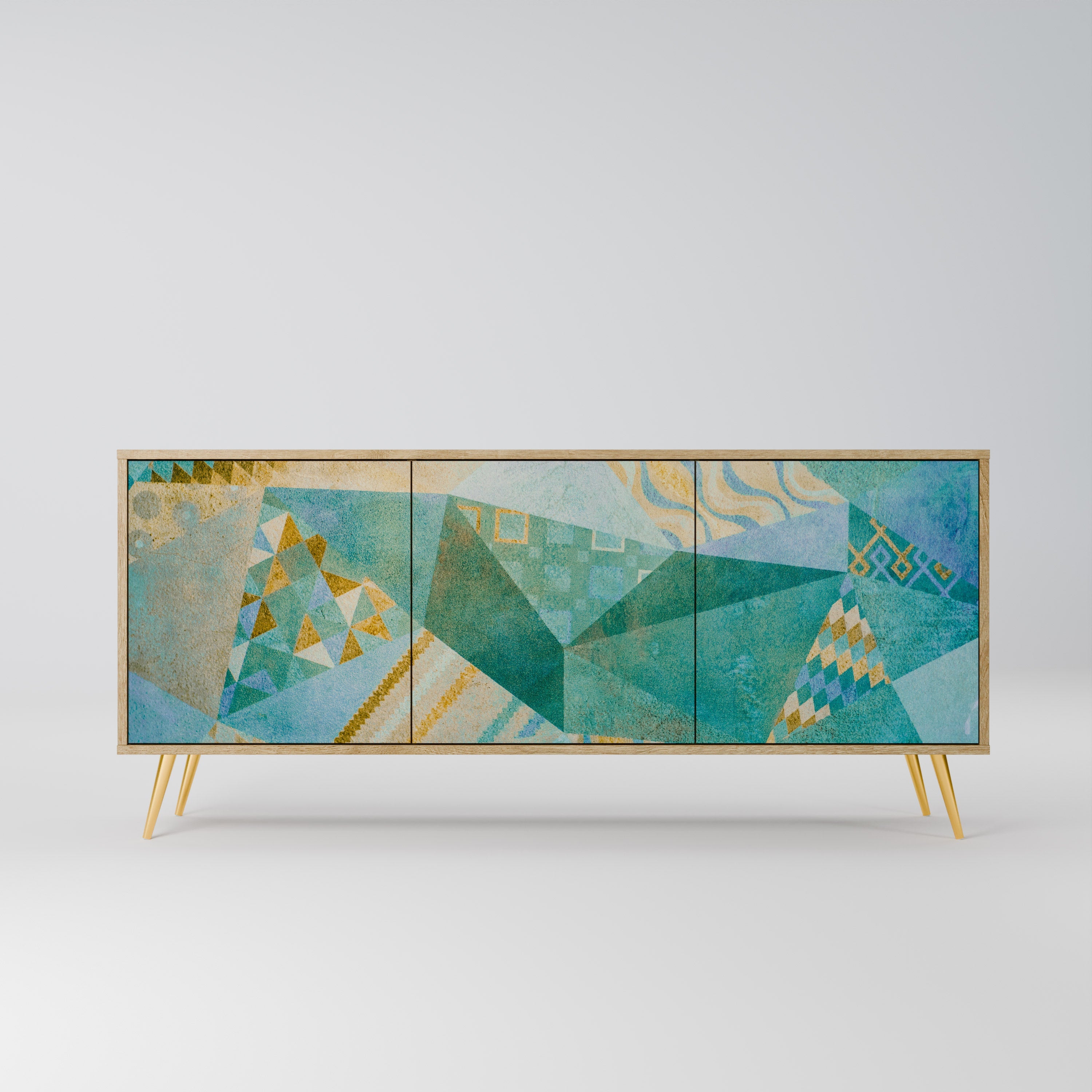 SPECTRUM SPLENDOR 3-Door Sideboard in Oak Effect
