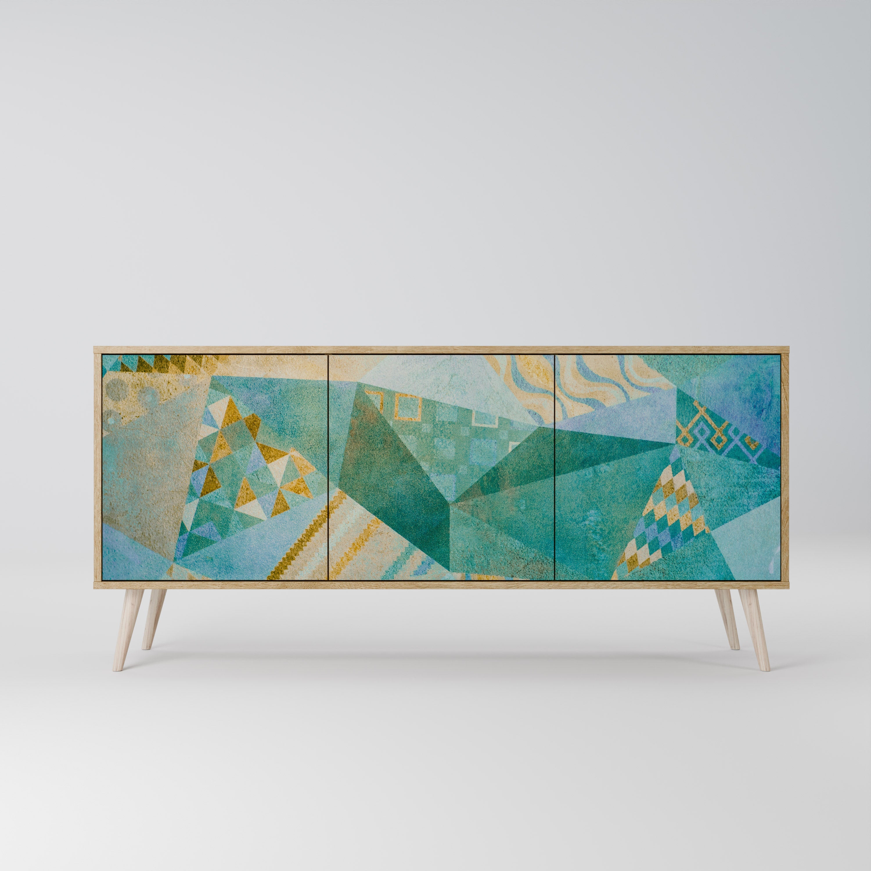 SPECTRUM SPLENDOR 3-Door Sideboard in Oak Effect